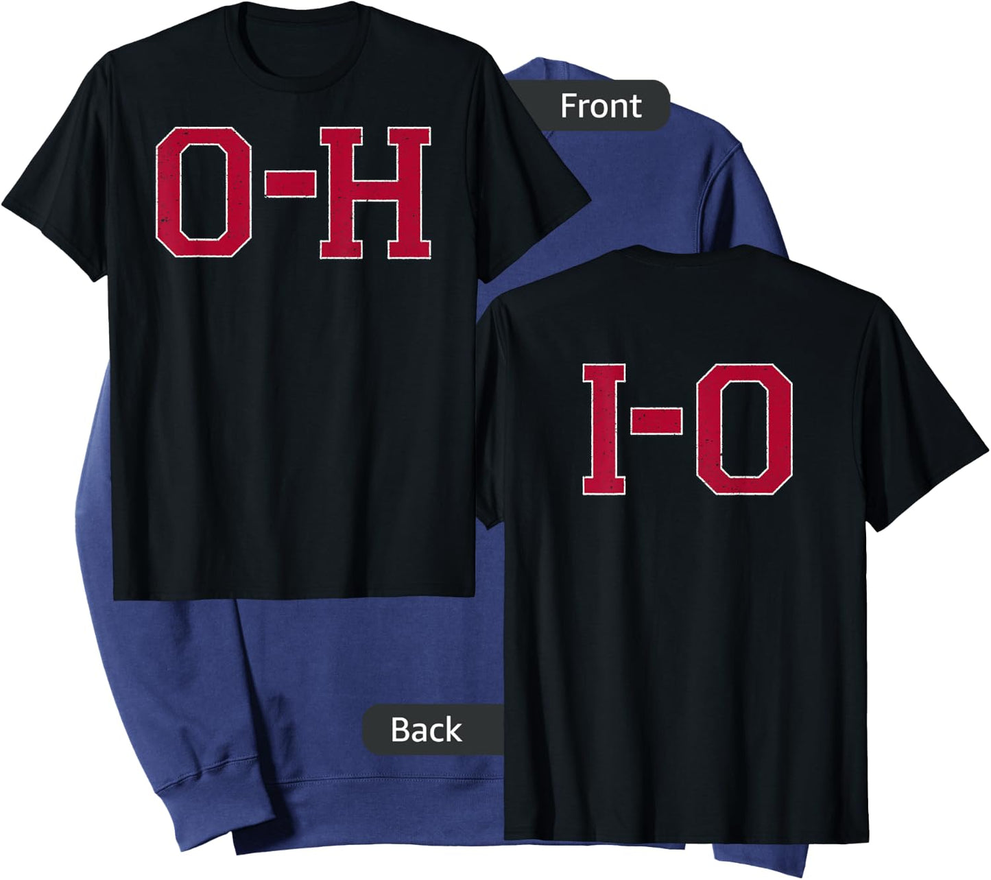 Vintage O-H I-O 2-sided XL Slate Sweatshirt - Sweatshirt | Navy