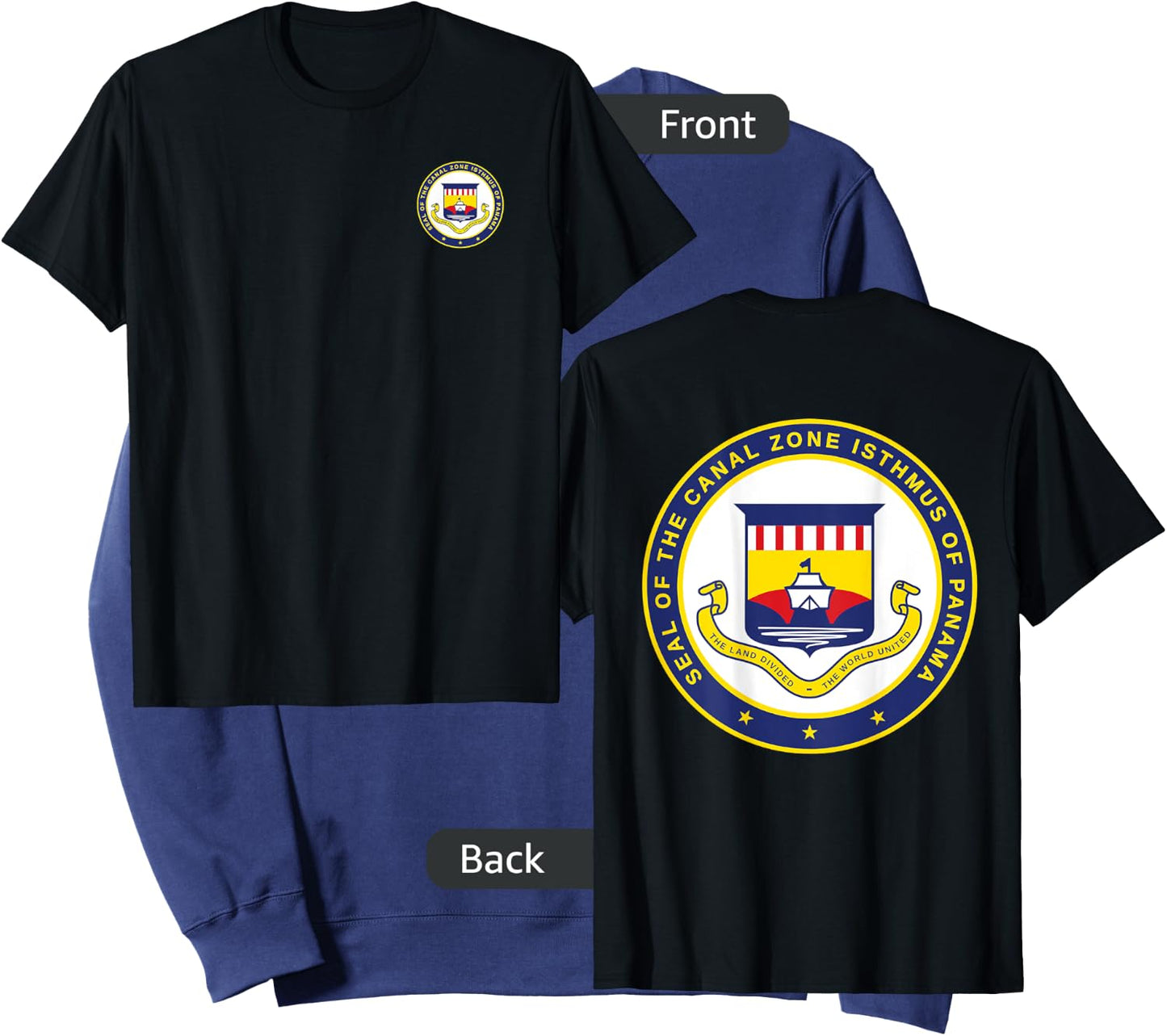 DOUBLE SIDED Panama Canal Seal - Panama Canal Sweatshirt - Sweatshirt | Navy
