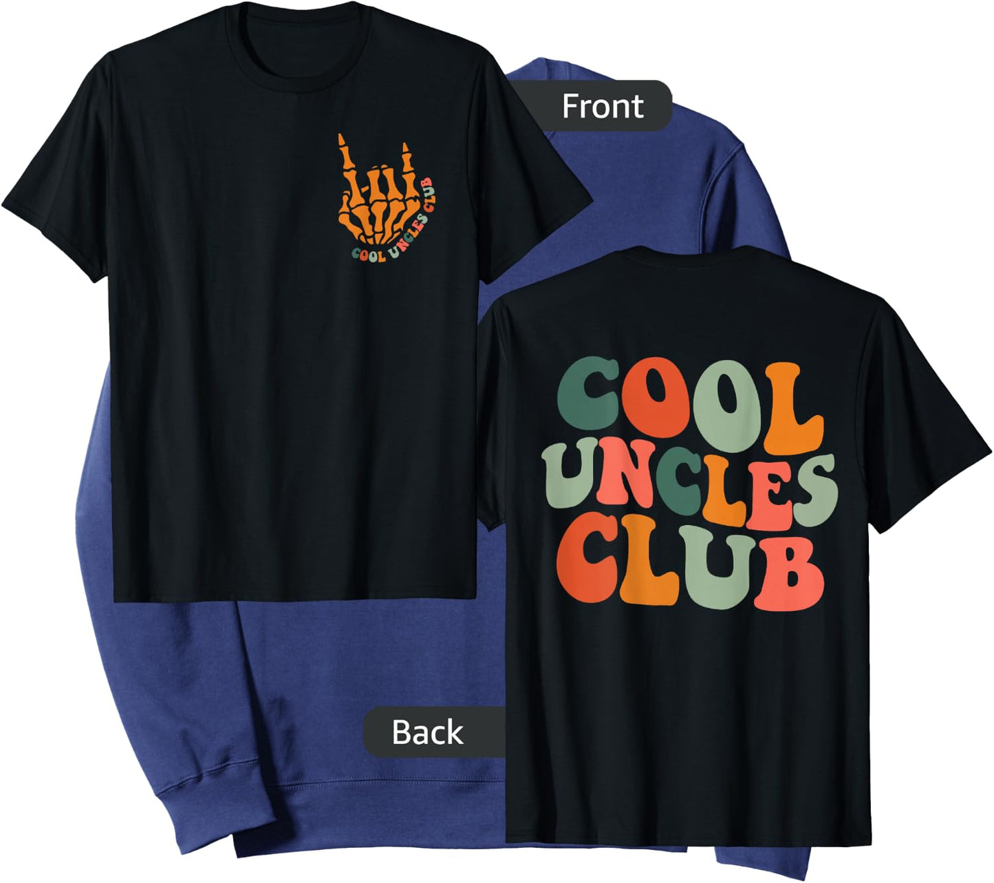 Cool Uncles Club Retro Groovy Funny New Uncle Men Sweatshirt - Sweatshirt | Navy