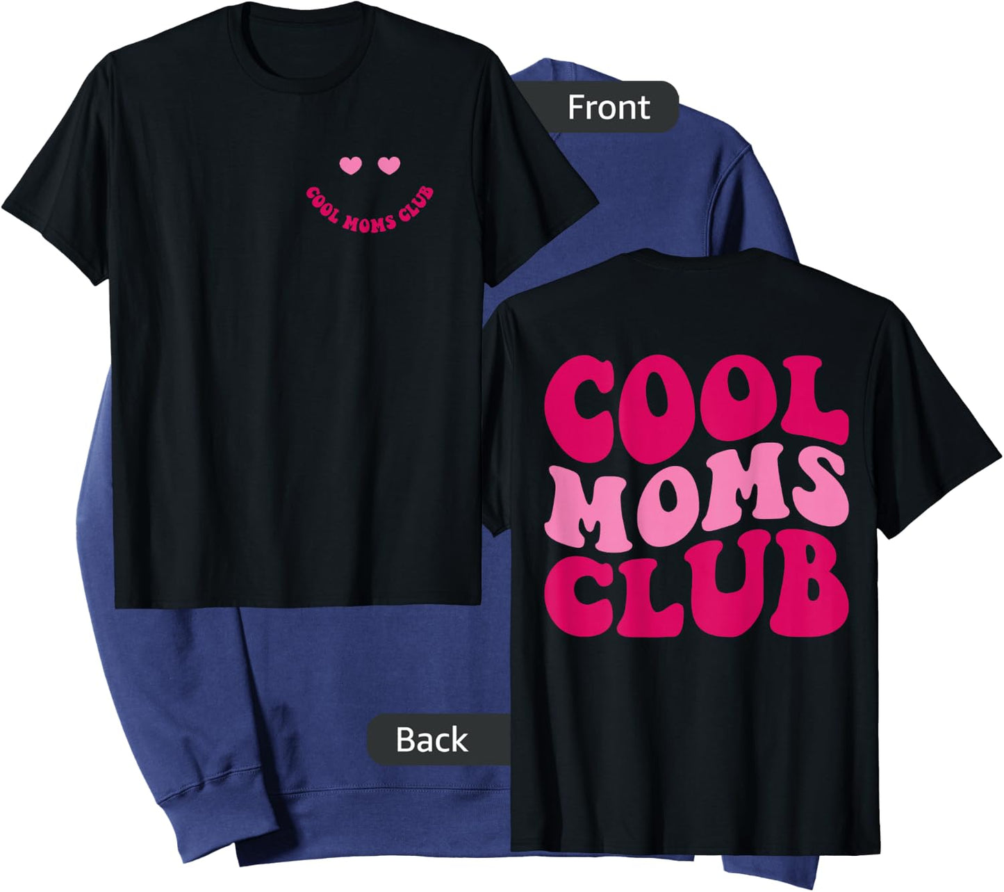 Cool Moms Club Funny Mom Saying Groovy Women Sweatshirt - Sweatshirt | Navy