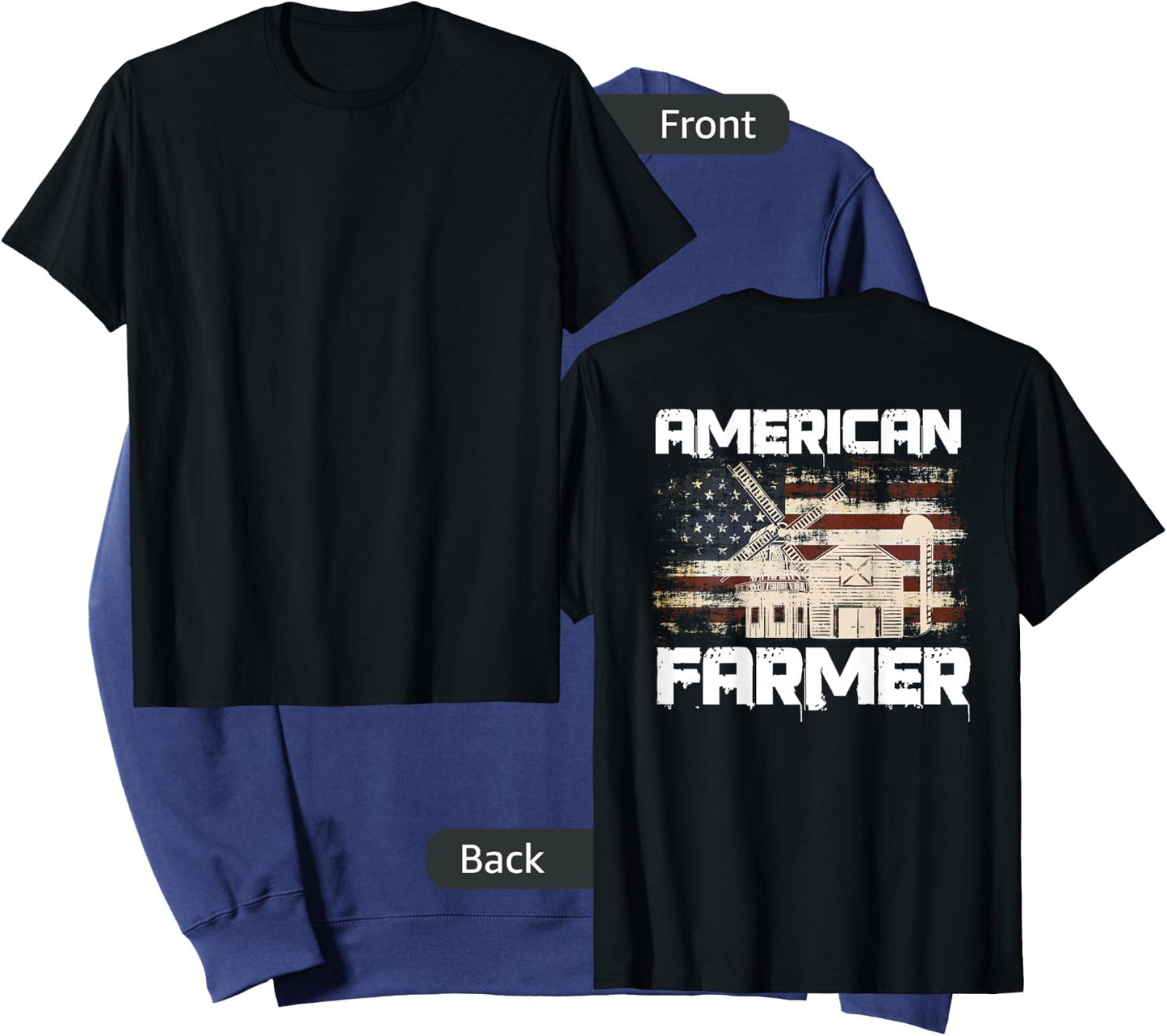 Farmer Design On Back Of Clothing Farming Sweatshirt - Sweatshirt | Navy