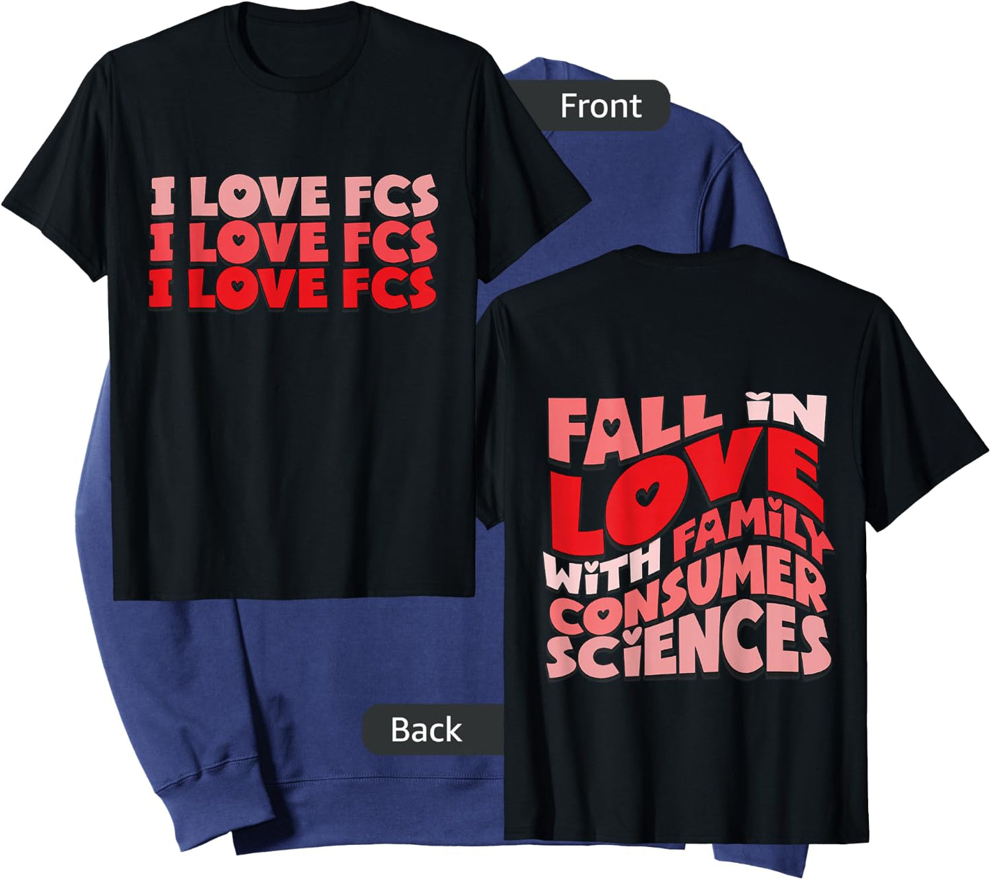 I Love FCS Fall In Love With Family Consumer Sciences Sweatshirt - Sweatshirt | Navy
