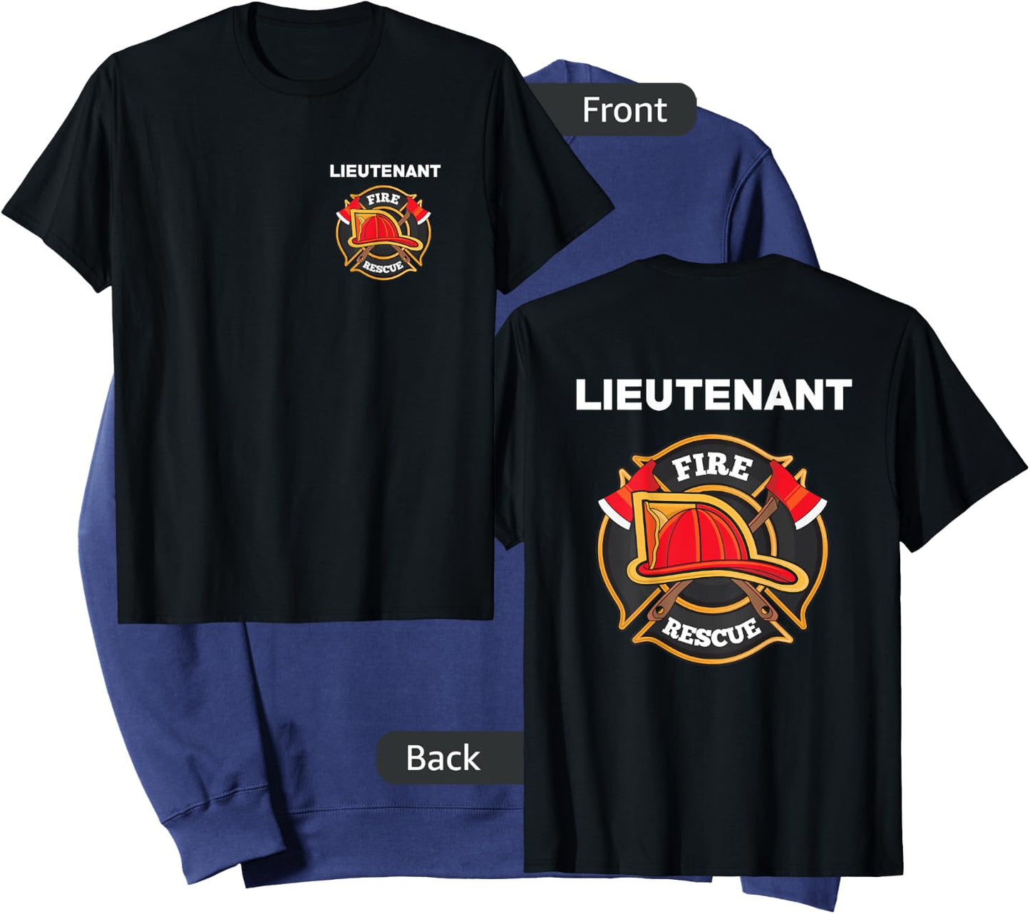 Yay! Thin Red Line Shirts Fire Rescue Lieutenant Department for Firefighters Sweatshirt - Sweatshirt | Navy
