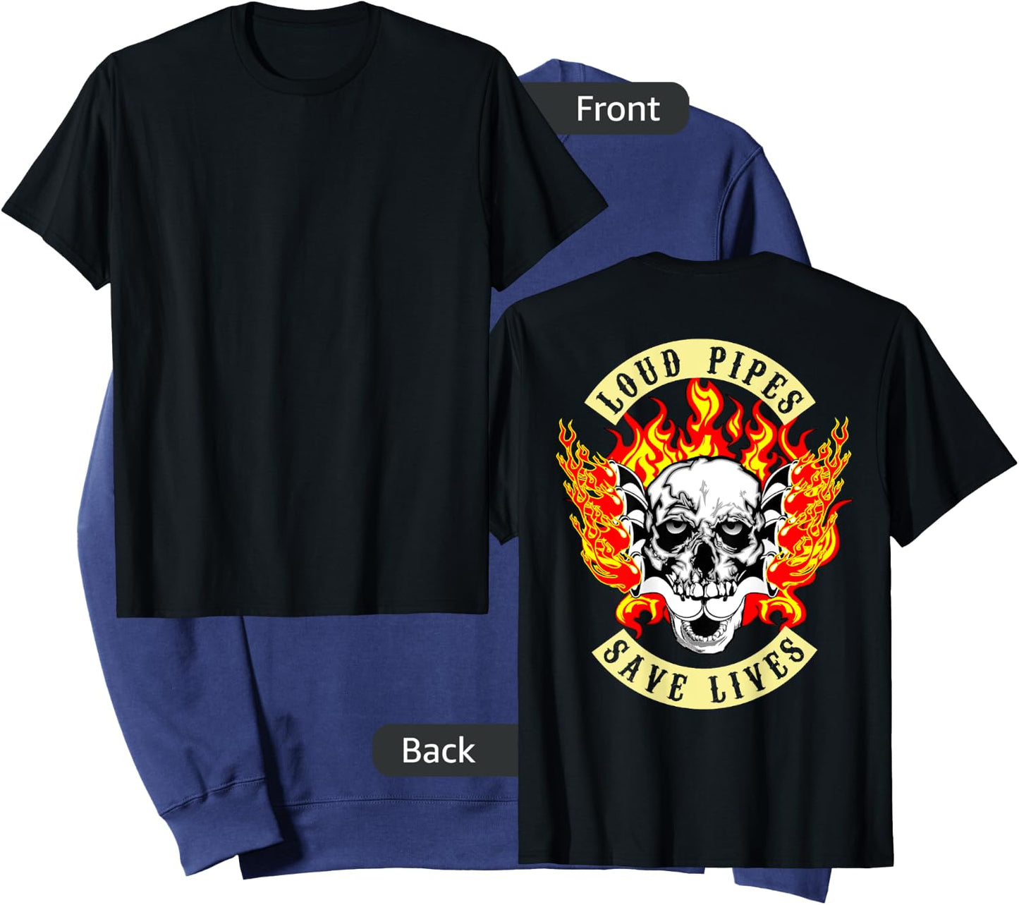 Loud Pipes Save lives Biker Christmas Gift Shirt Sweatshirt - Sweatshirt | Navy