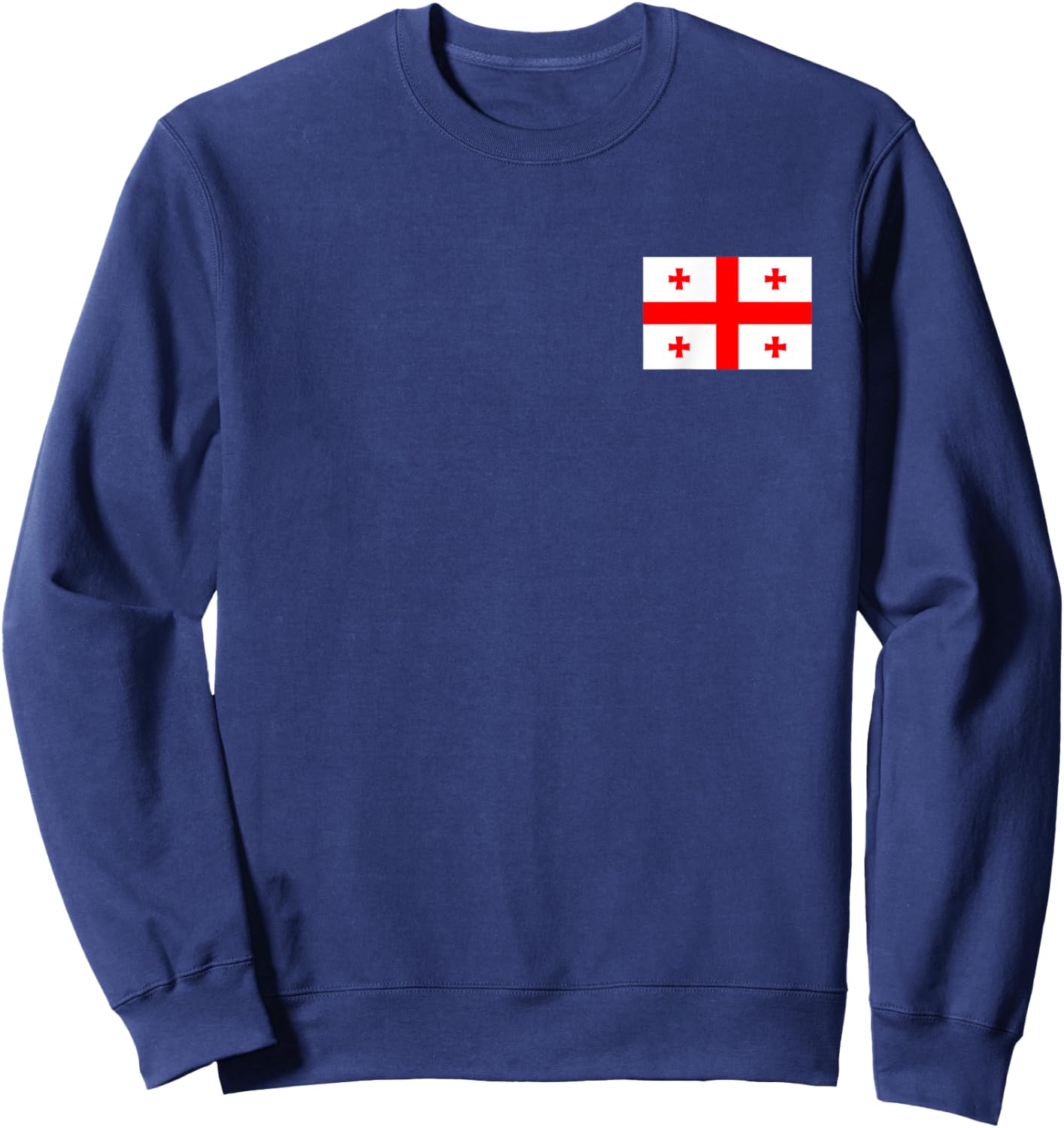 Georgia National Flag Country Tbilisi Coat of Arms Sweatshirt - Sweatshirt | Navy
