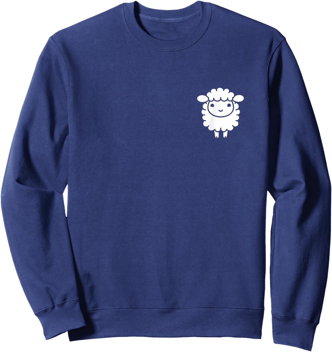 Quote Little Cute Baby Sheep Simple Lamb Sweatshirt - Sweatshirt | Navy
