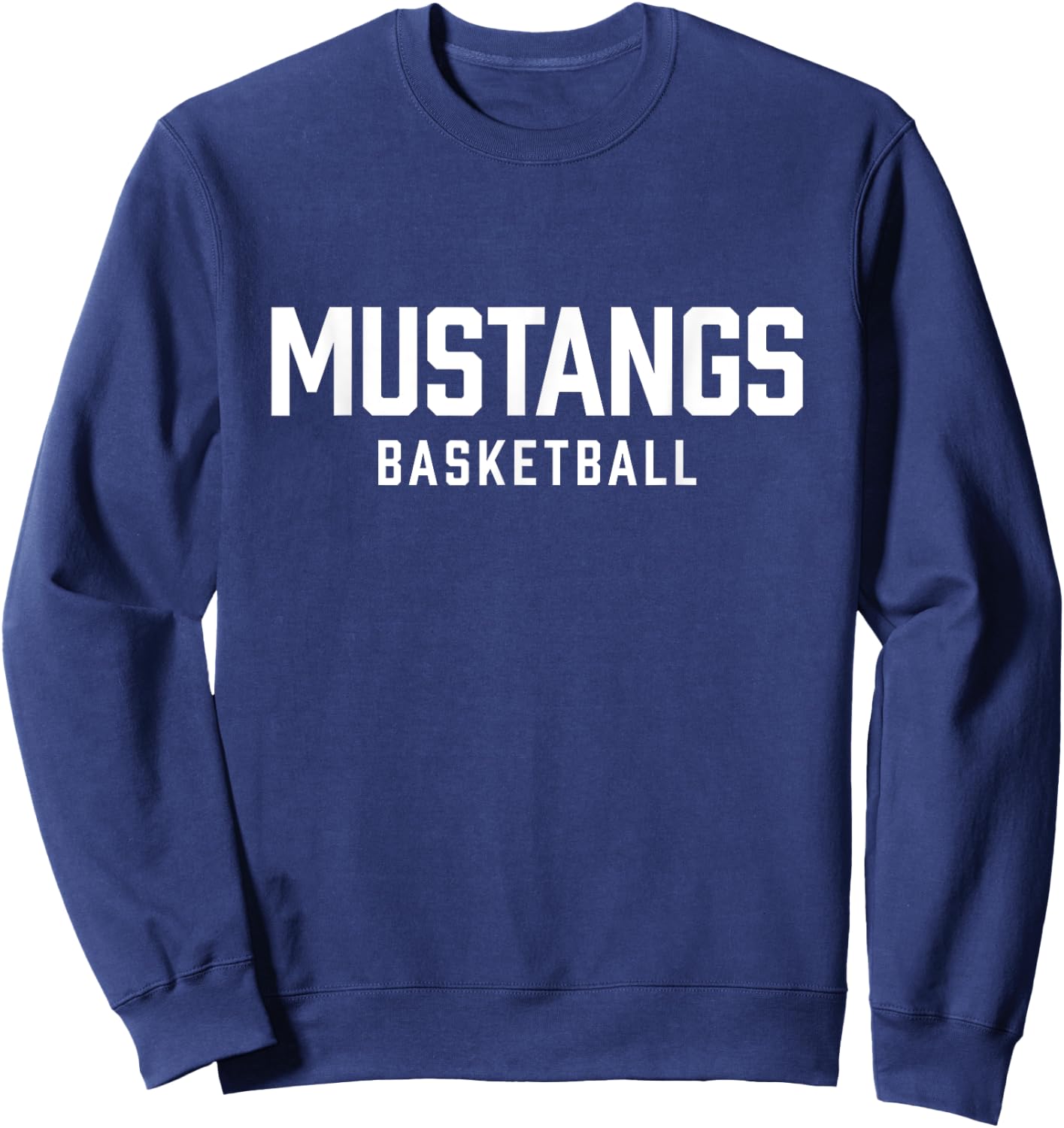 Mustangs Basketball Sweatshirt - Sweatshirt | Navy