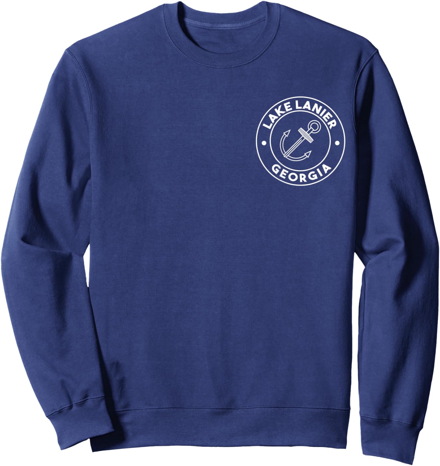 Graphic Lake Lanier Georgia Pocket Logo Souvenir Sweatshirt - Sweatshirt | Navy