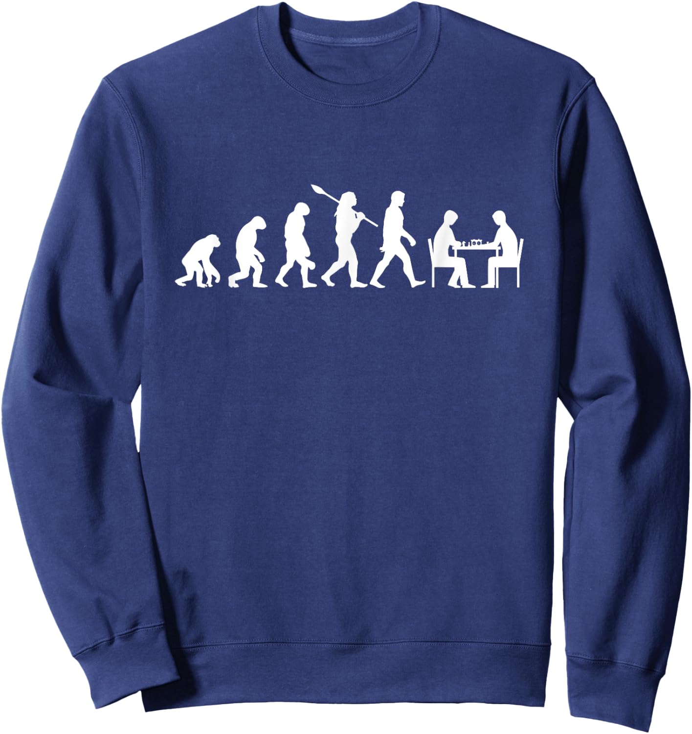 Evolution Chess Player Chess Set Chessmen Sweatshirt - Sweatshirt | Navy