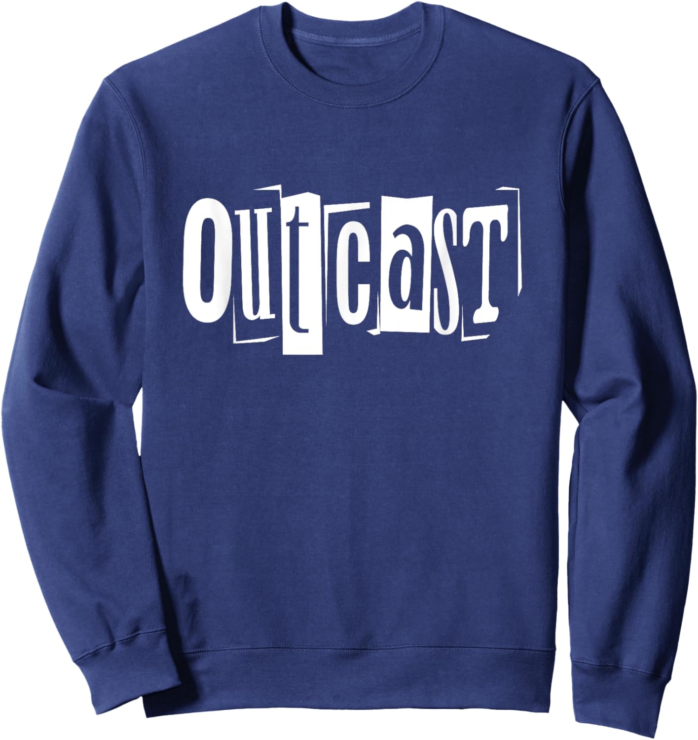 Outcast Graffiti Streetwear Cool Retro Grunge Sweatshirt - Sweatshirt | Navy