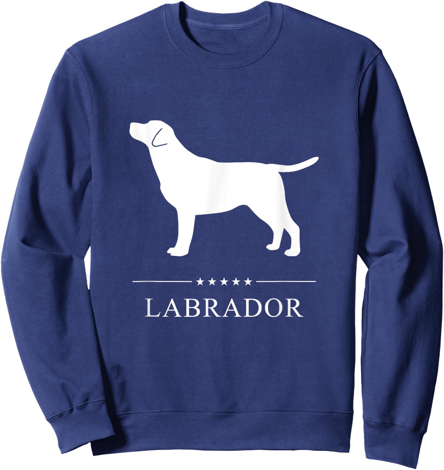 Labrador Dog White Silhouette Sweatshirt - Sweatshirt | Navy