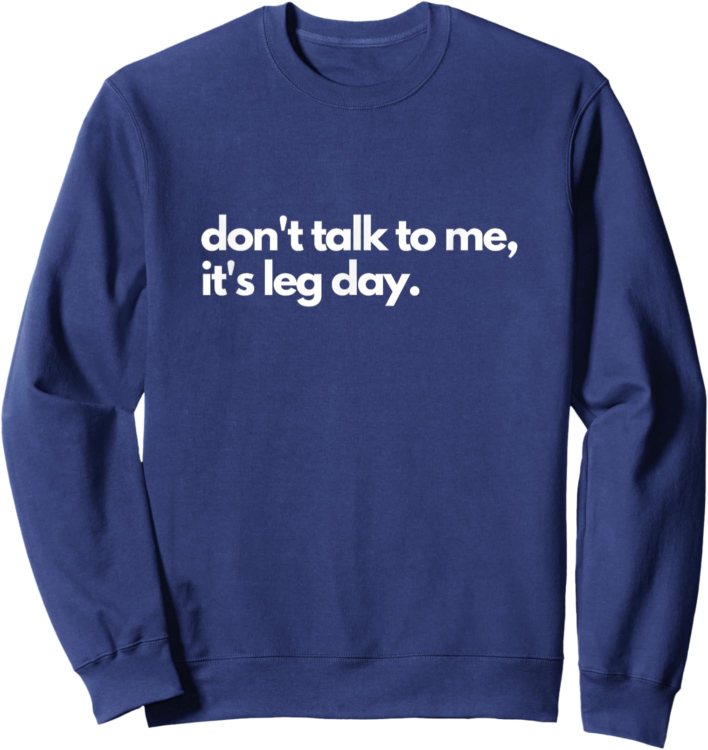 Leg Day Men's Gym Pump Cover Oversized Gym Workout Sweatshirt - Sweatshirt | Navy