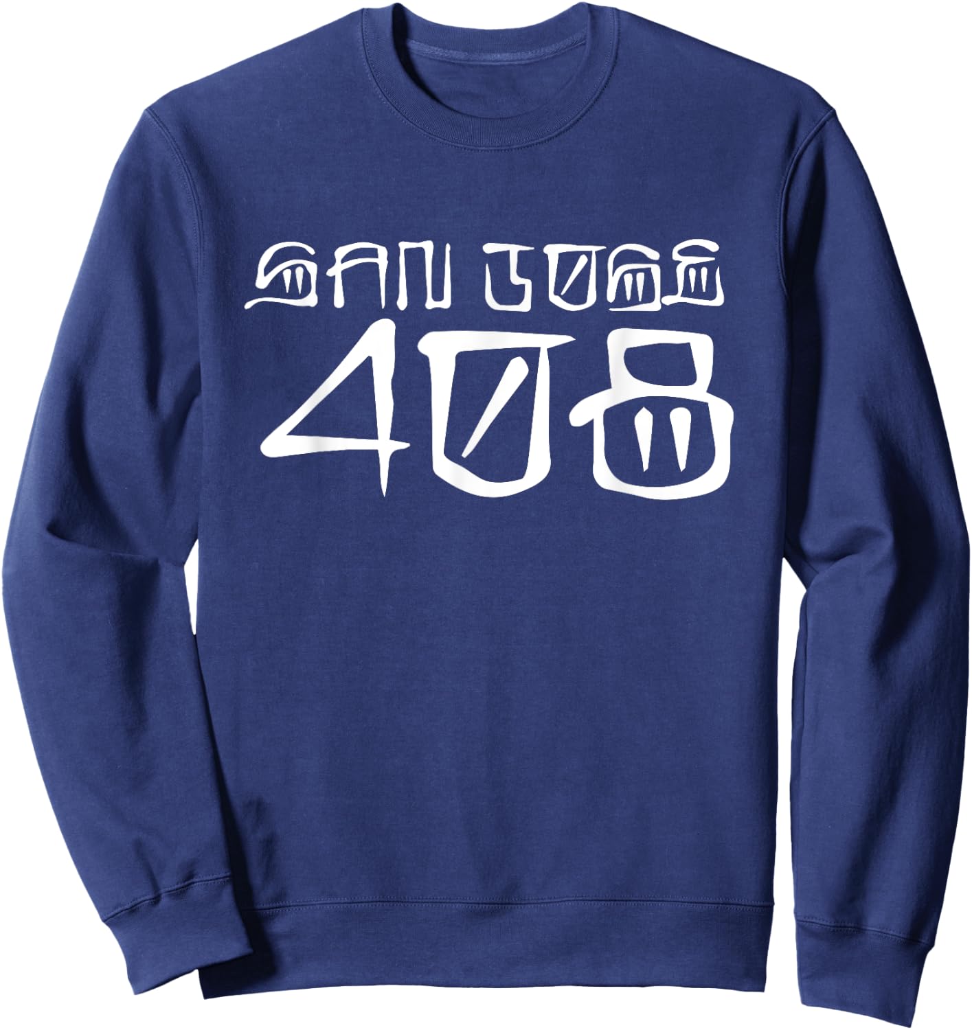 San Jose, SJ, 408, San Jose Pride, San Jo, Old School Cholo Sweatshirt - Sweatshirt | Navy