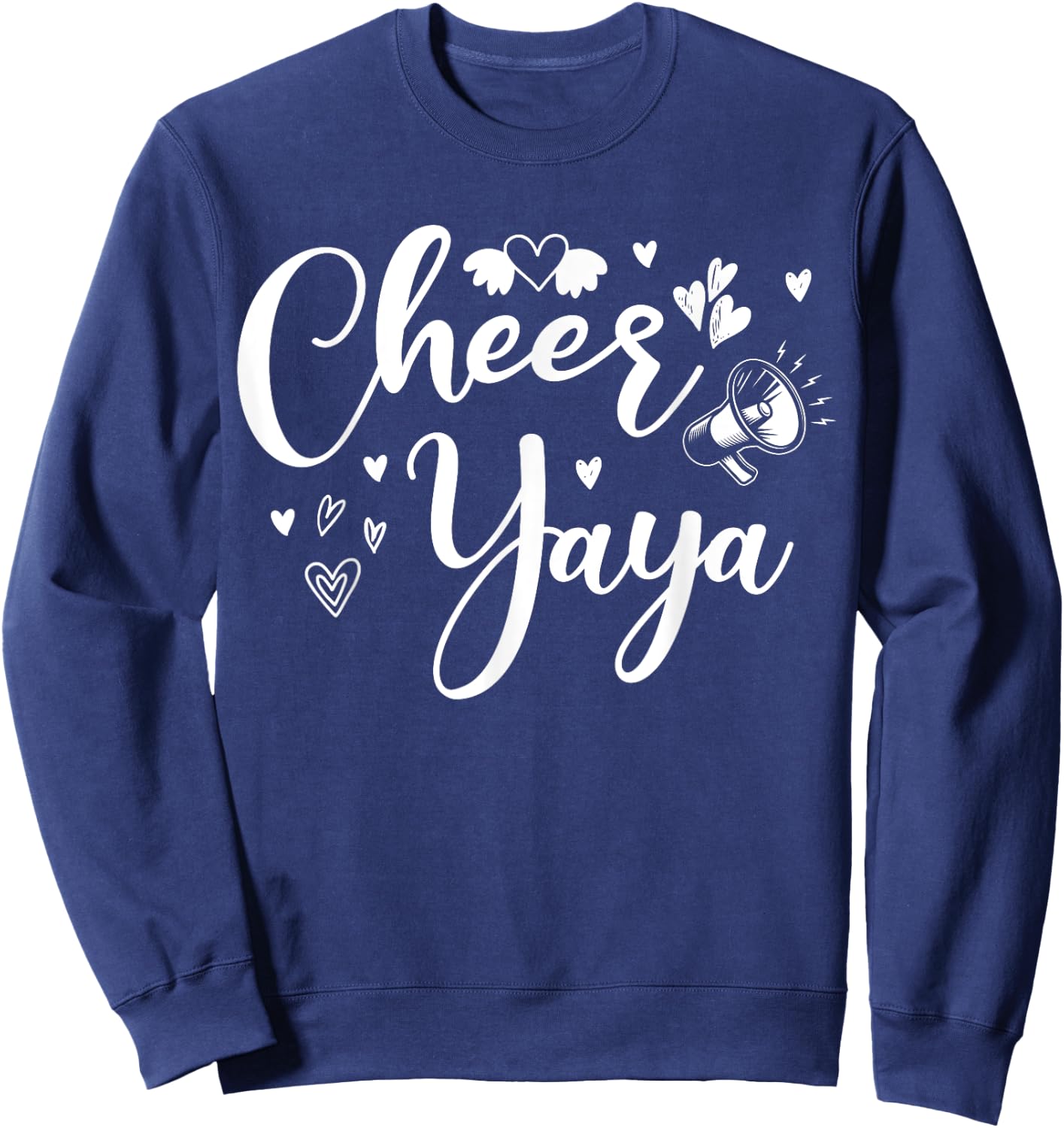 Funny Cheer YaYa Cheerleading Cool Mom Grandma Matching Sweatshirt - Sweatshirt | Navy