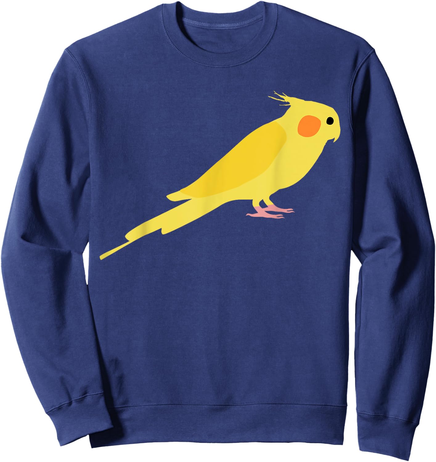 Cute Yellow Cockatiel Tropical Bird Sweatshirt - Sweatshirt | Navy