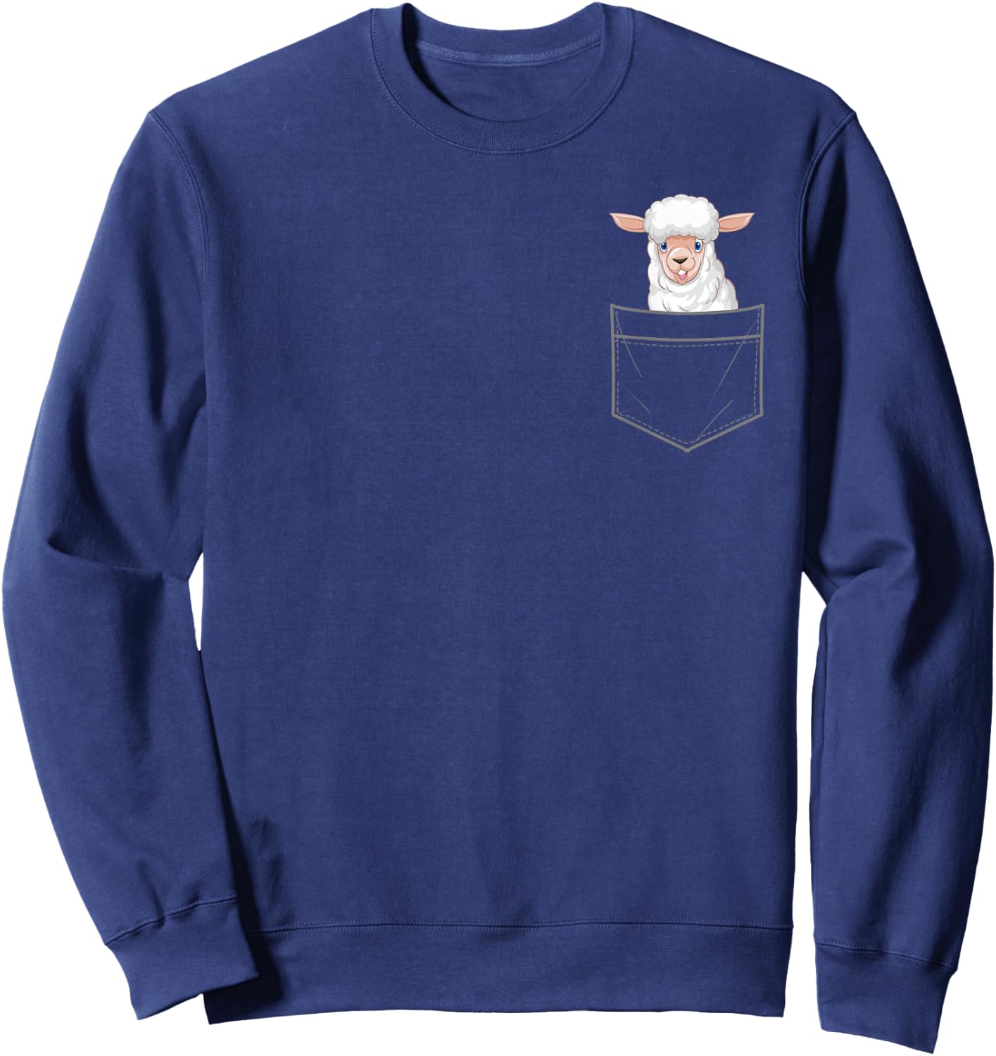 Cute Sheep Design Women Farm Animal Sheep Farmer Sweatshirt - Sweatshirt | Navy