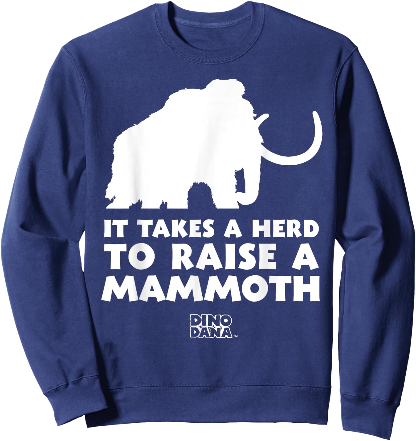 Dino Dana: White Mammoth Shirt Sweatshirt - Sweatshirt | Navy