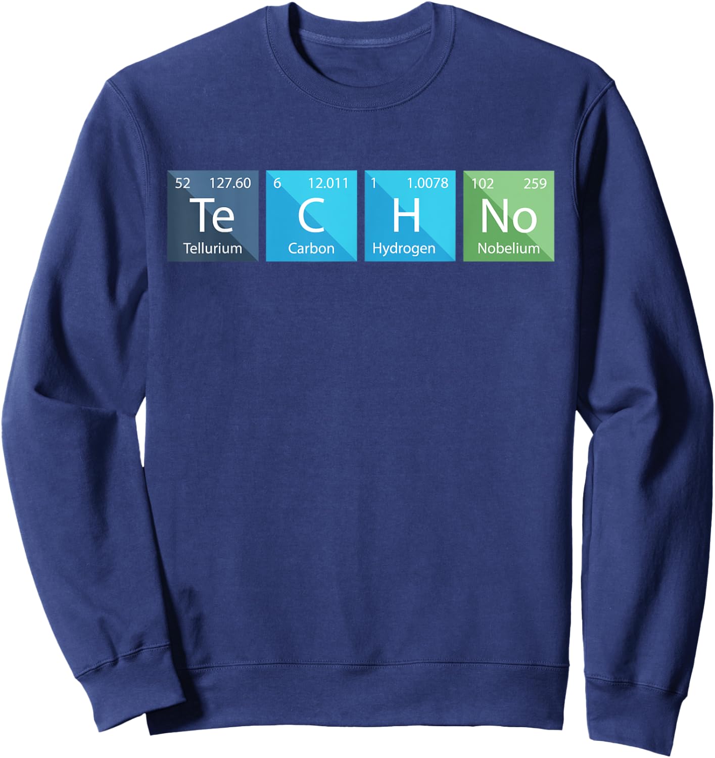 Techno Lover Periodic Elements TeCHNo Sweatshirt - Sweatshirt | Navy