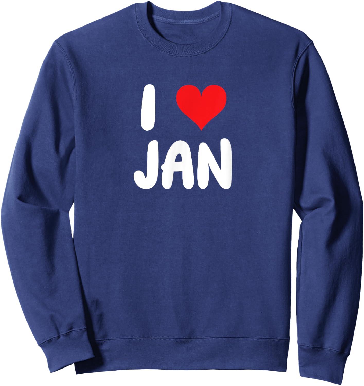 I Love Jan - Cœur Sweatshirt - Sweatshirt | Navy