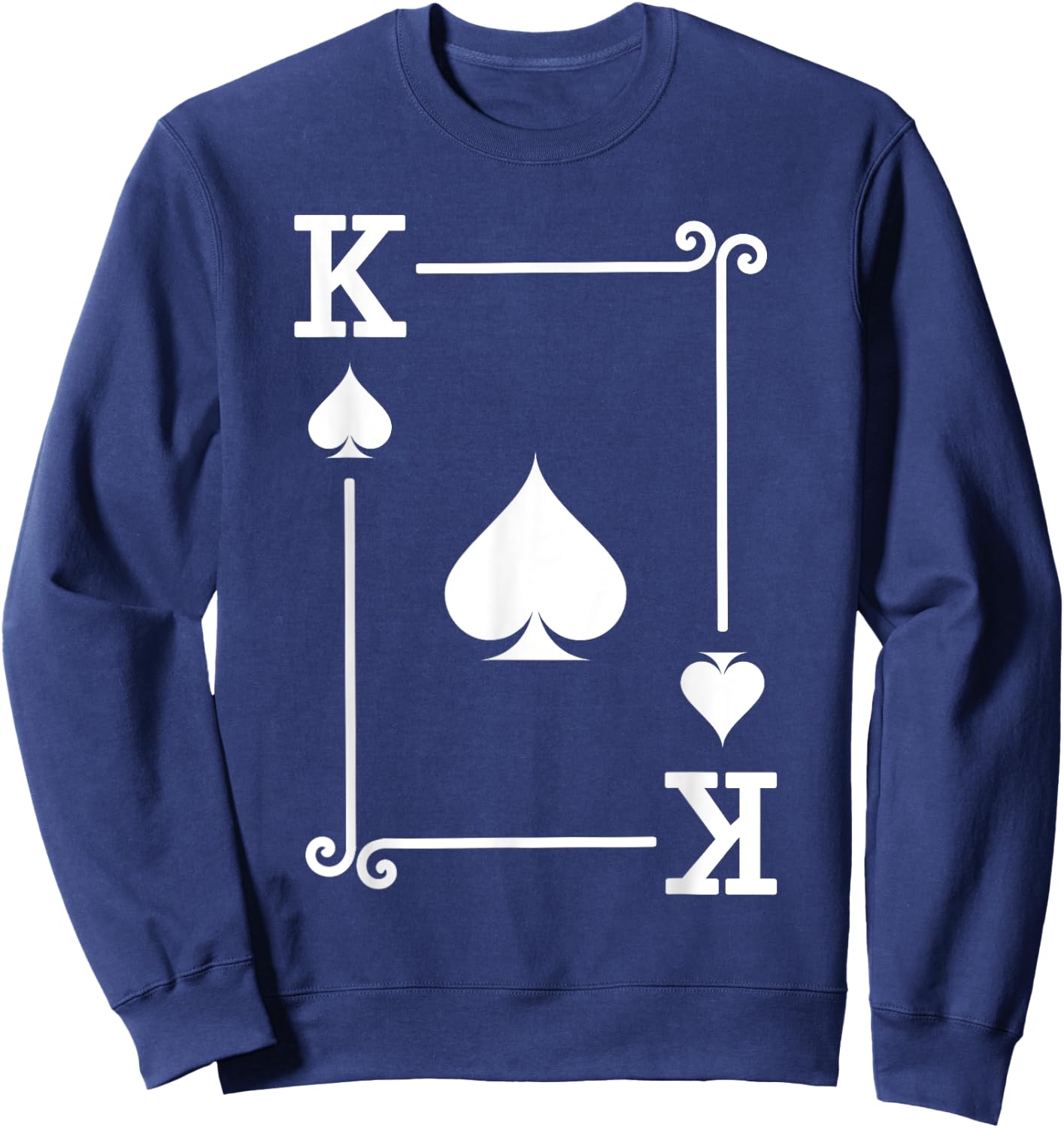 Playing Cards - Matching Spades Card Suits - King Card Sweatshirt - Sweatshirt | Navy
