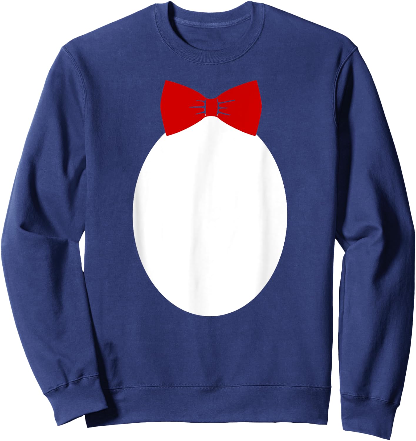 Cute Penguin Belly With Bow Tie Sweatshirt - Sweatshirt | Navy