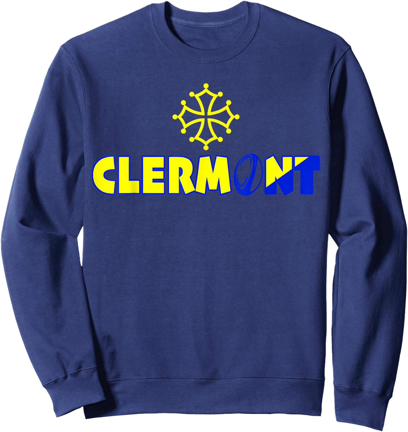 Pride Gift Rugby Clermont Supporter Player Yellow And Blue , Black, S Sweatshirt - Sweatshirt | Navy