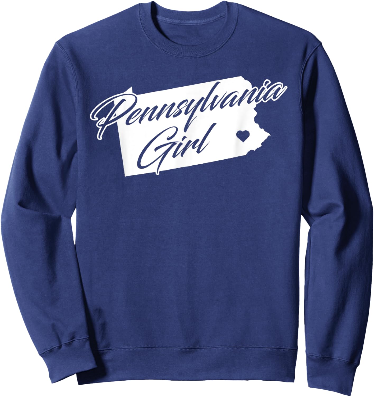 Pennsylvania T Shirt Vintage State Outline Sweatshirt - Sweatshirt | Navy