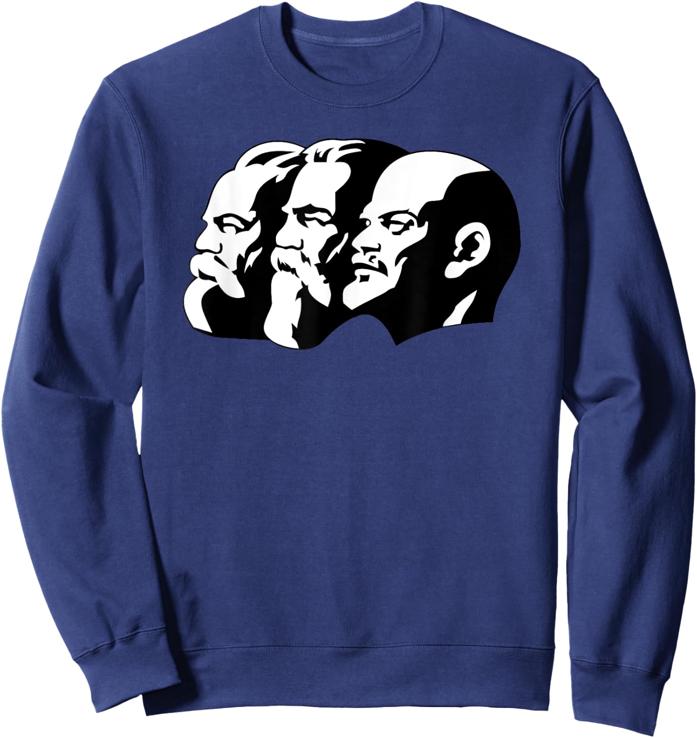 Karl Marx, Friedrich Engels, Vladimir Lenin SOVI8 Propaganda Sweatshirt - Sweatshirt | Navy