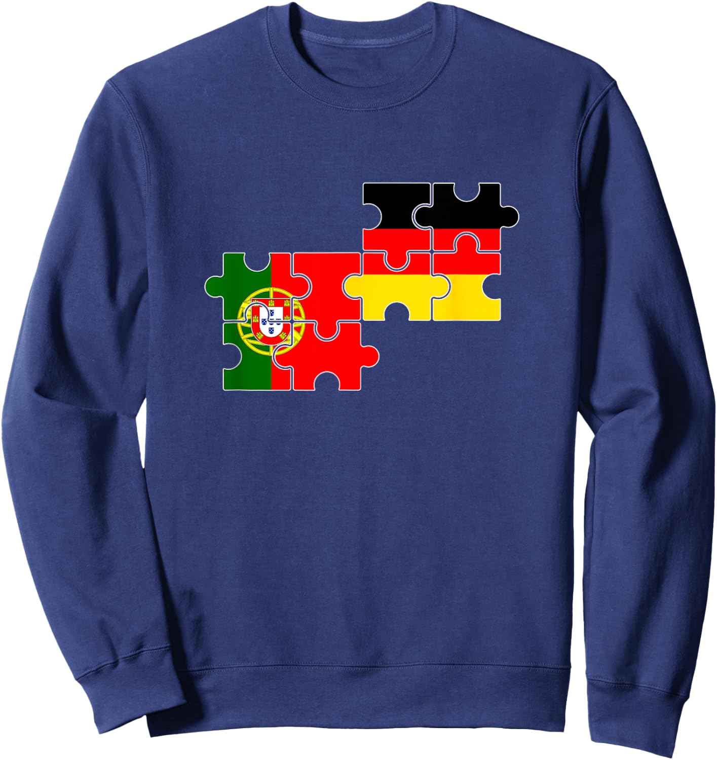Portugal Deutschland Flagge Deutsch Portugiese Sweatshirt - Sweatshirt | Navy