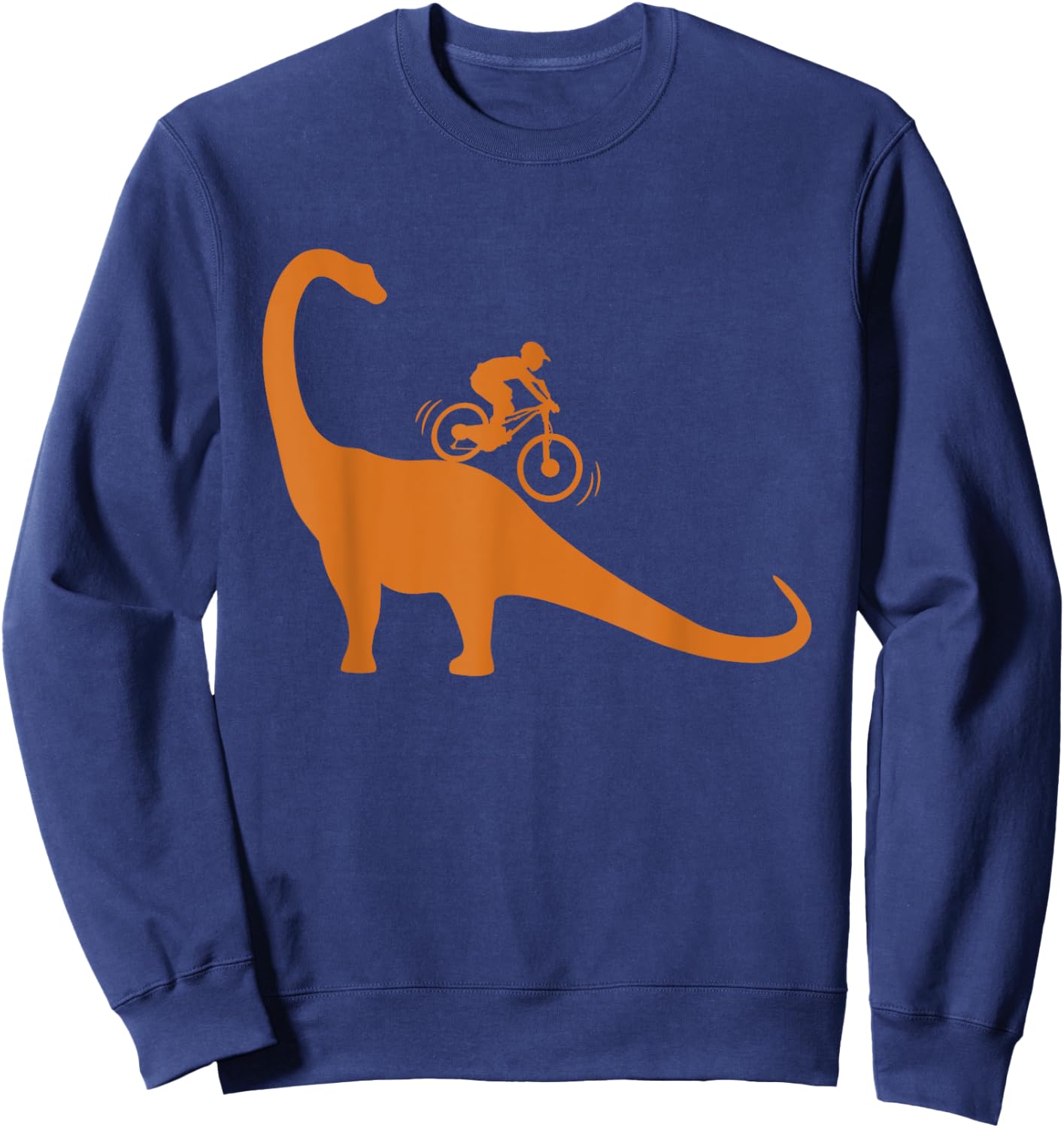 Cool Mountain Bike Dino Funny Bicycle Dinosaur Lovers Outfit Sweatshirt - Sweatshirt | Navy