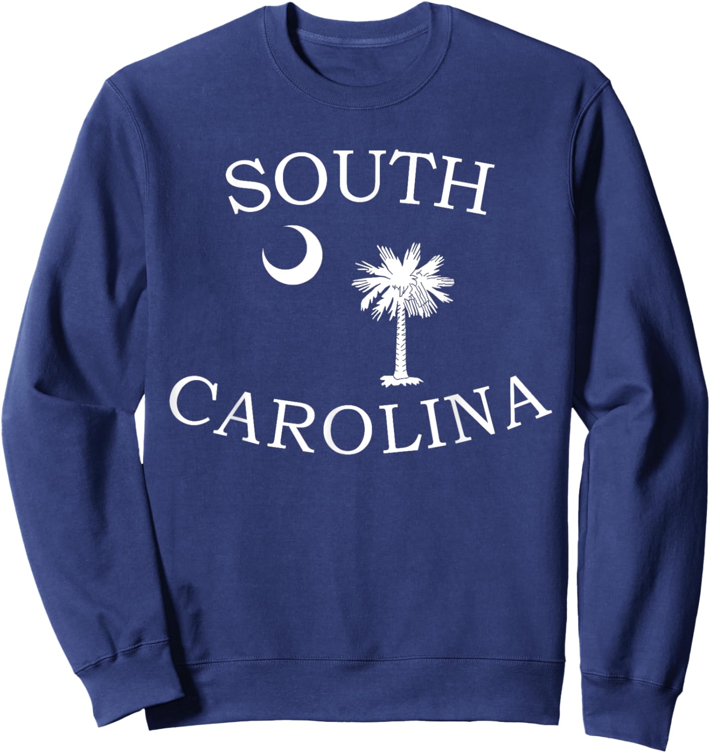 South Carolina State Flag Shirt Moon & Palmetto Tree Sweatshirt - Sweatshirt | Navy