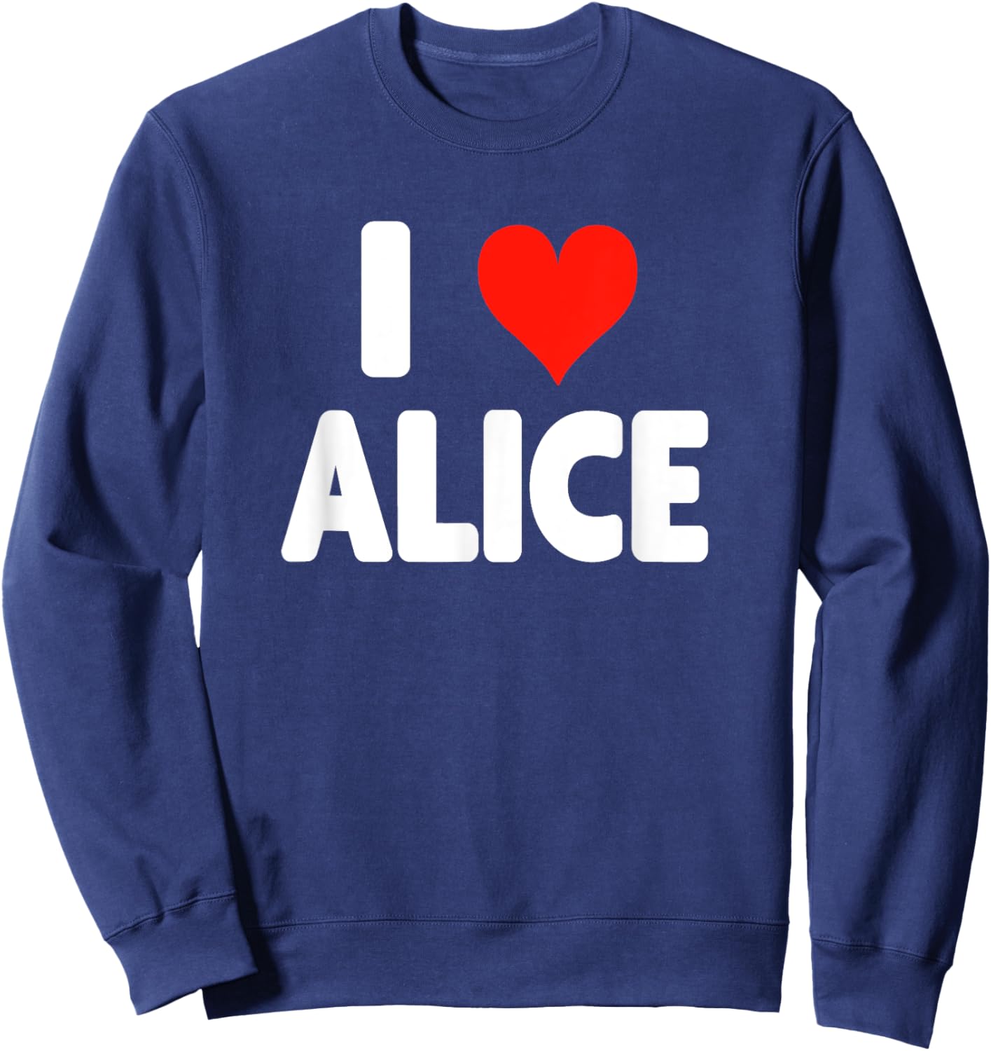 I Love Alice Heart Sweatshirt - Sweatshirt | Navy