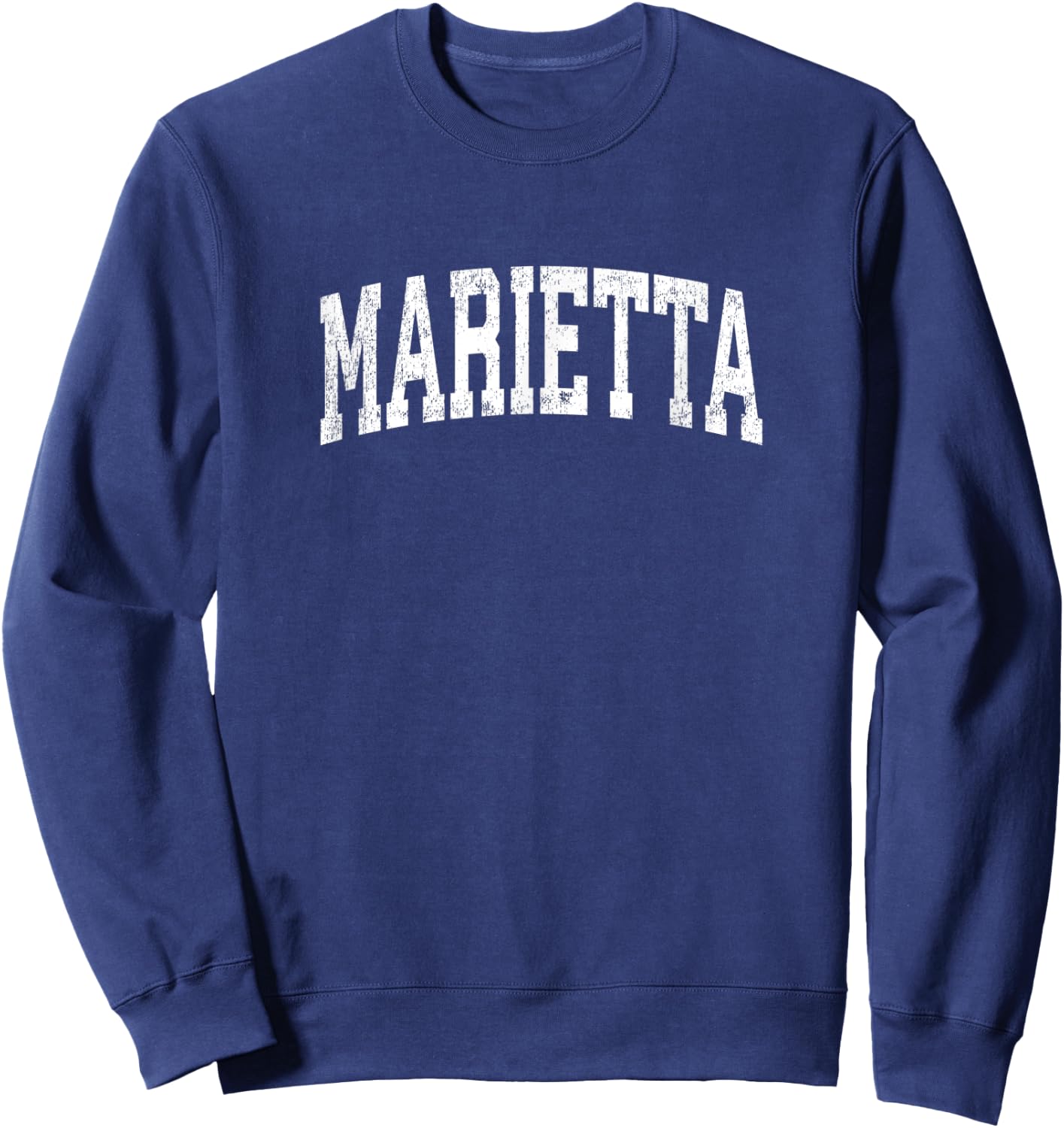 Marietta Ohio OH Vintage Athletic Sports Design Sweatshirt - Sweatshirt | Navy