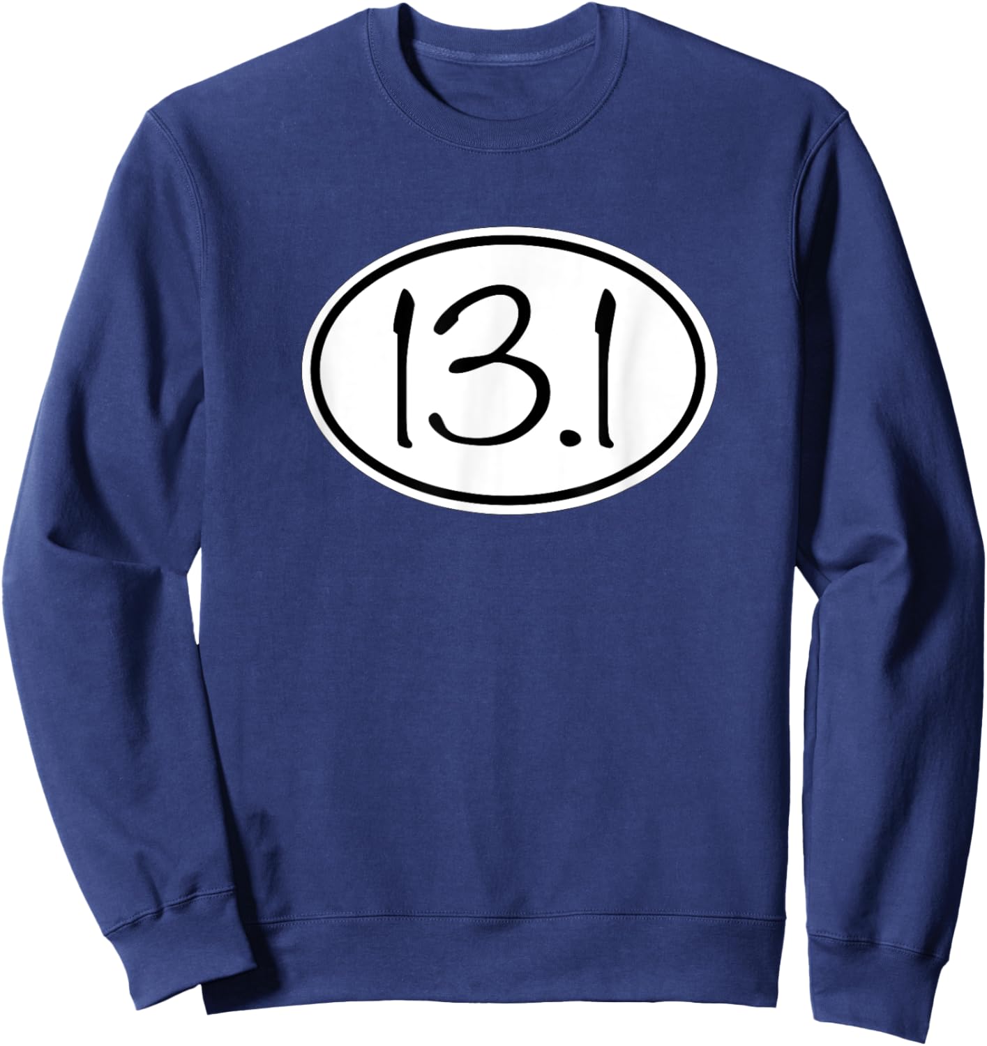 13.1 Oval Half Marathon Decal Running Sweatshirt - Sweatshirt | Navy