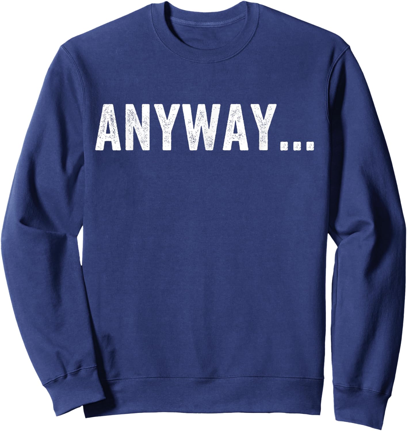 Anyway -Adults Black Classic Fit Modern Short Sleeve Sweatshirt - Sweatshirt | Navy