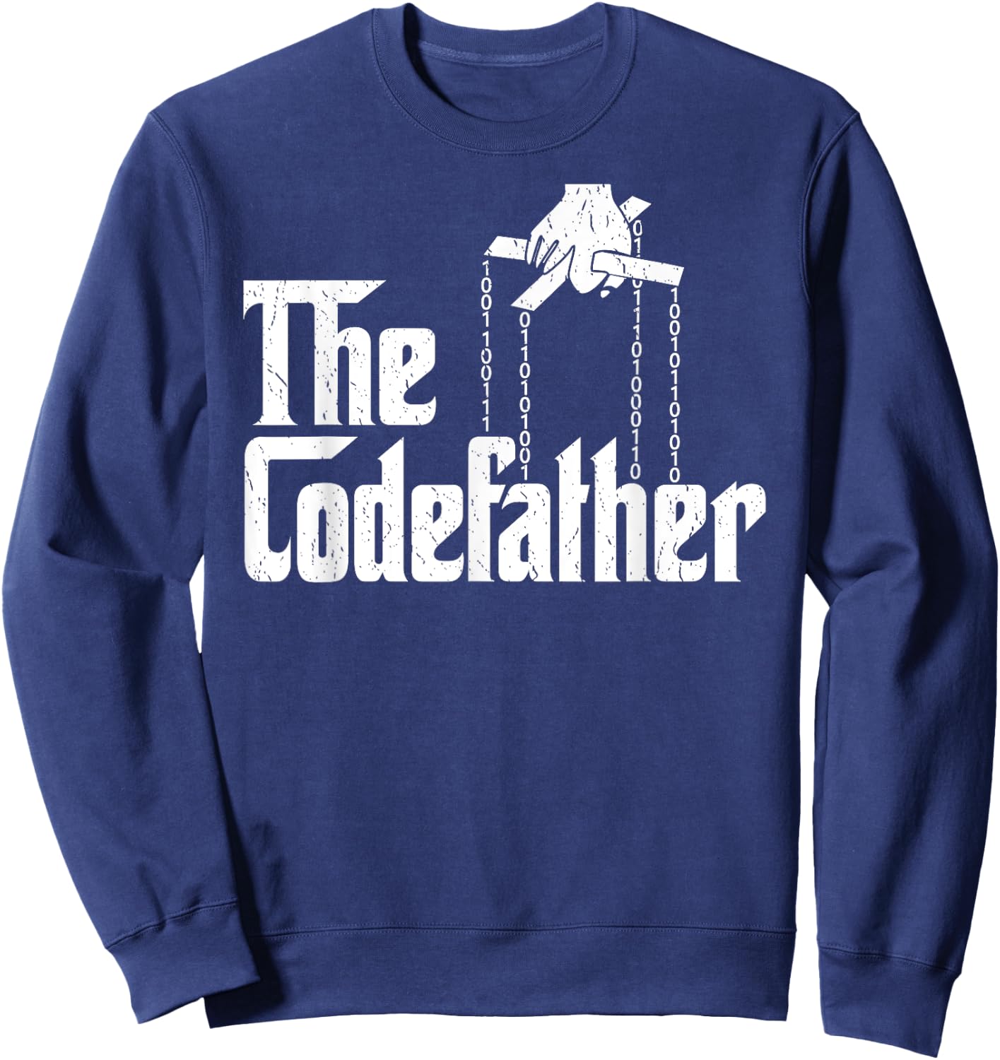 The Codefather Coding Computer Programmer Geek Nerd Sweatshirt - Sweatshirt | Navy