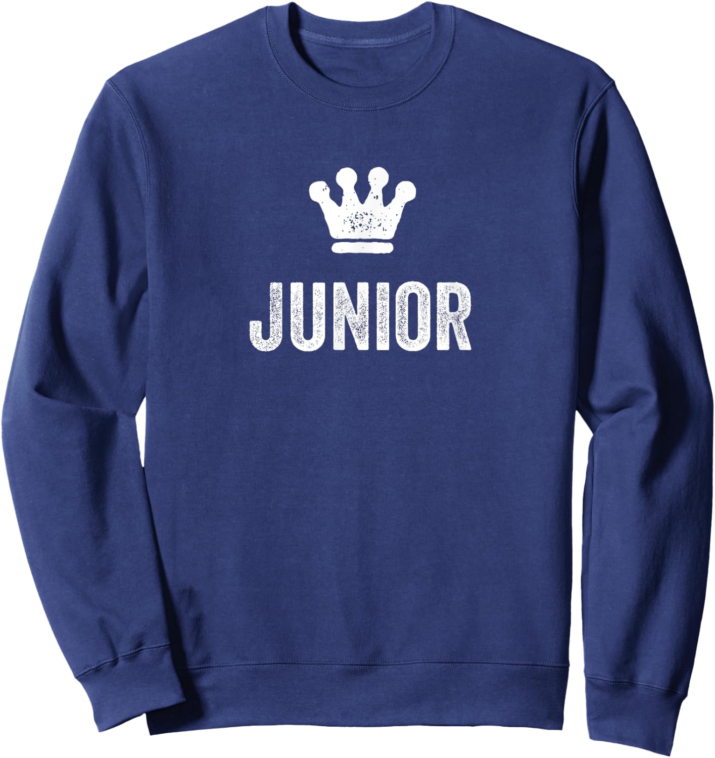 Junior the King / Crown & Name Design Called Junior Sweatshirt - Sweatshirt | Navy