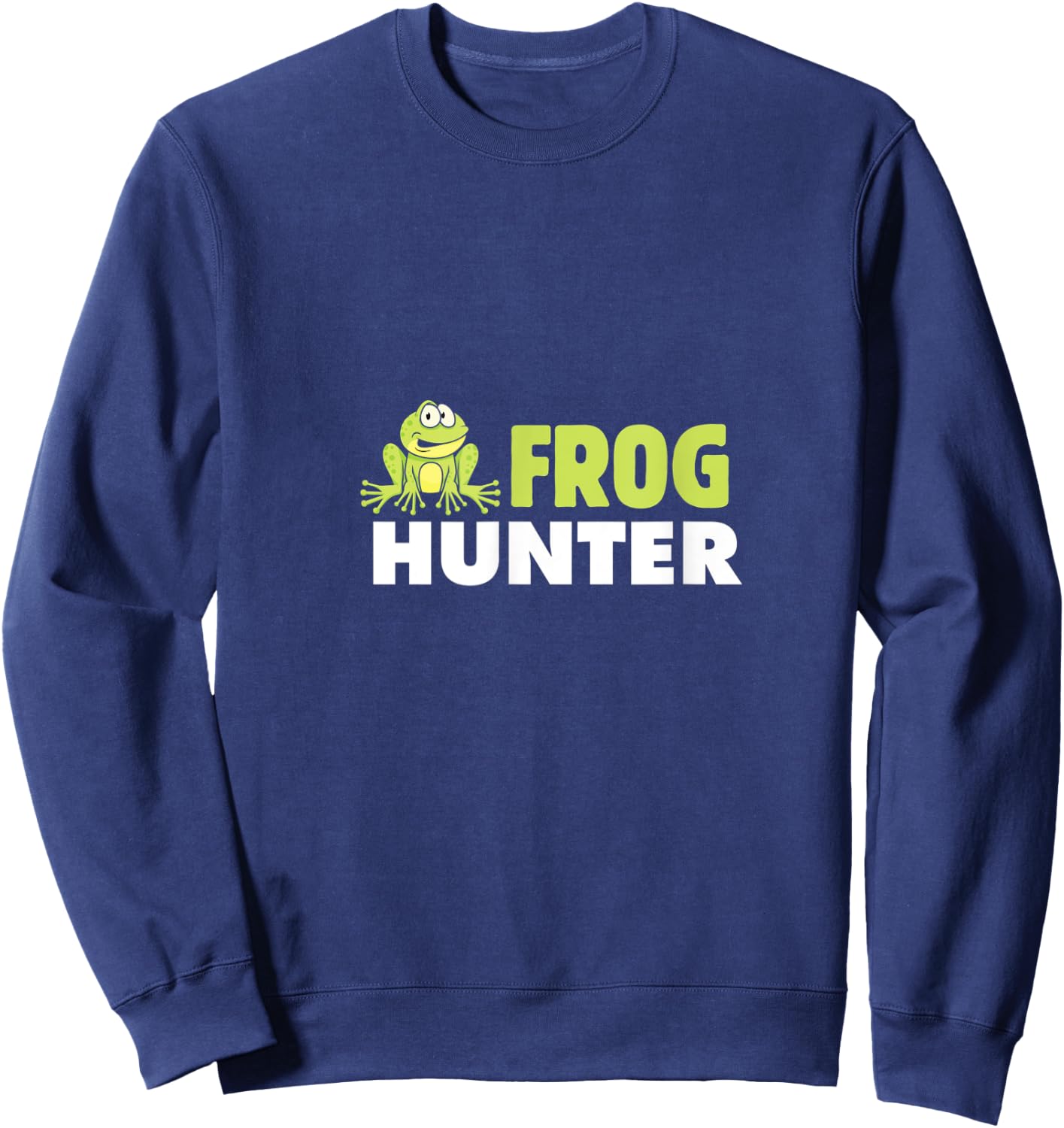 Frog Hunter Amphibians Hunter Reptile Lovers Bug Vintage Sweatshirt - Sweatshirt | Navy
