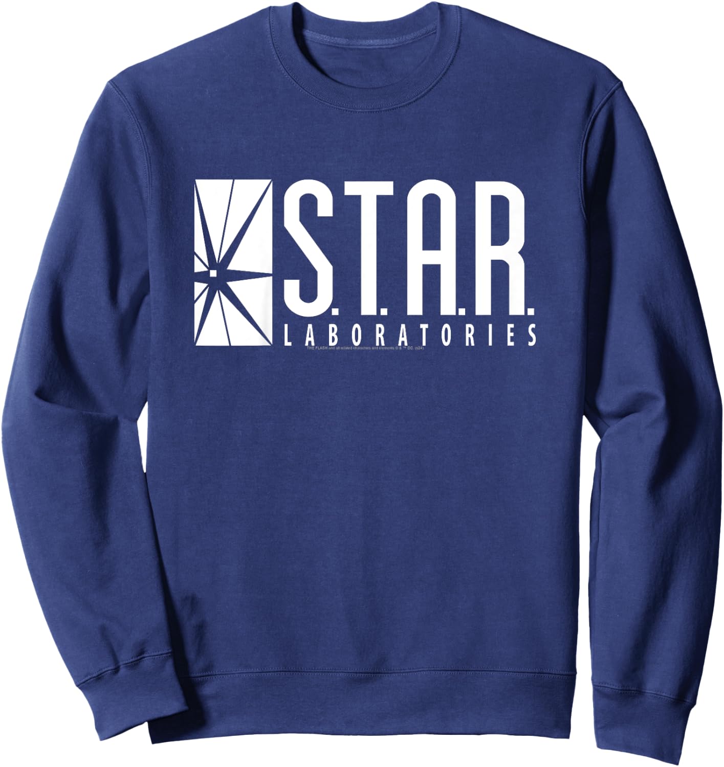 Kids DC Comics Flash Star Labs Logo White Camiseta , Black, 2 Sweatshirt - Sweatshirt | Navy
