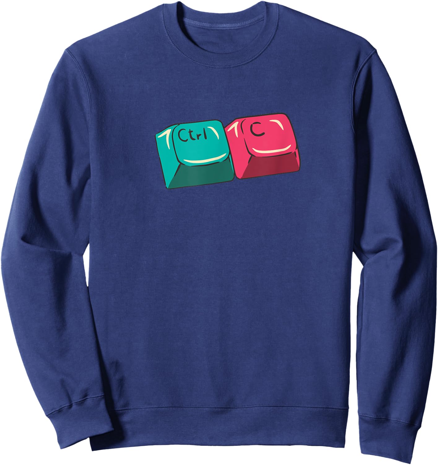 CTRL C Copy Paste Control V Funny Matching Parent Child Meme Sweatshirt - Sweatshirt | Navy