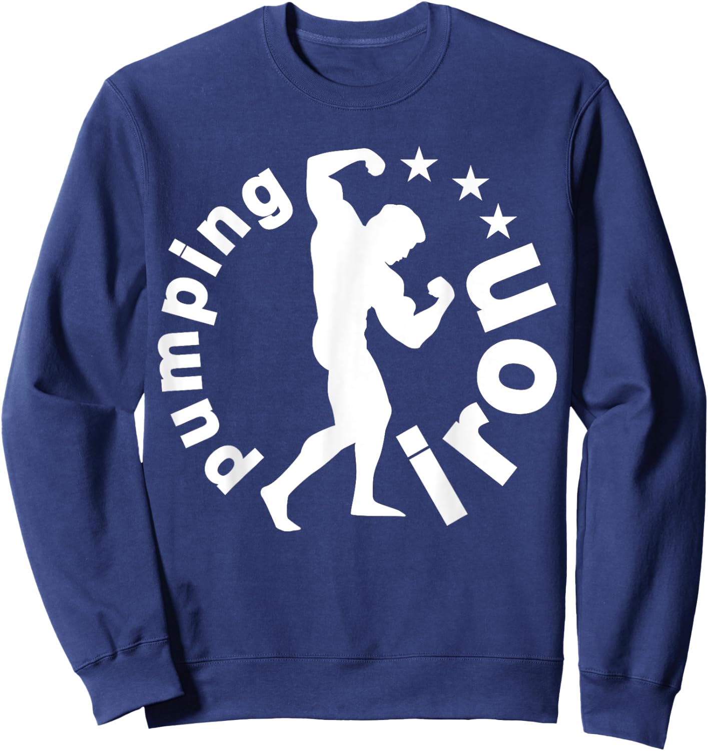 C560 PUMPING IRON Workout Gym Fitness MMA Motivation Sweatshirt - Sweatshirt | Navy