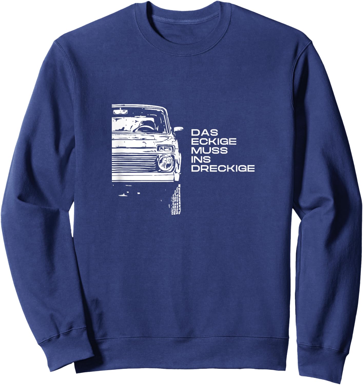Lada Niva 4x4 Offroad Off-Road Russia East USSR , black Sweatshirt - Sweatshirt | Navy
