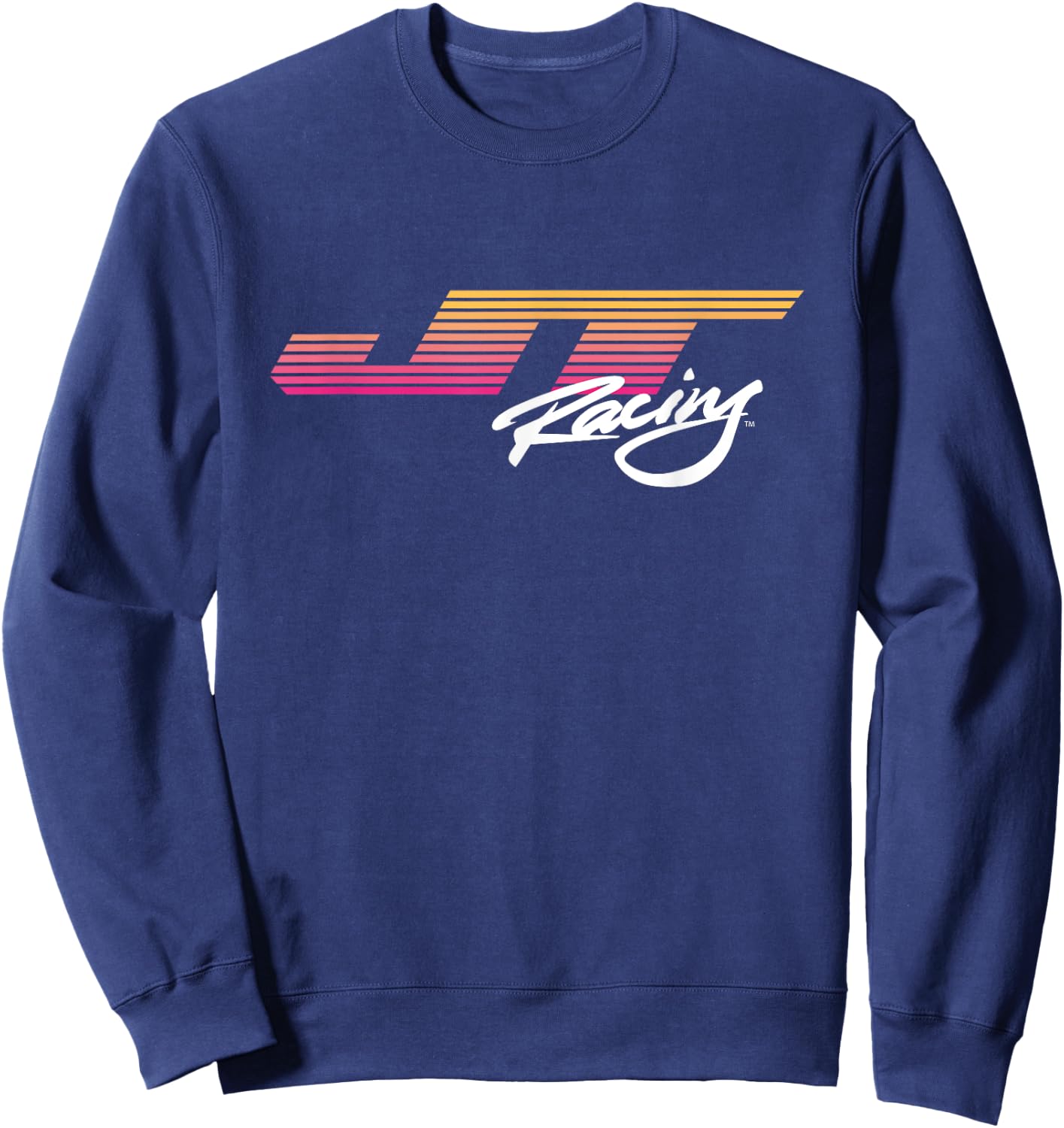 JT Racing Sunset Stripes Logo , Black, S Sweatshirt - Sweatshirt | Navy