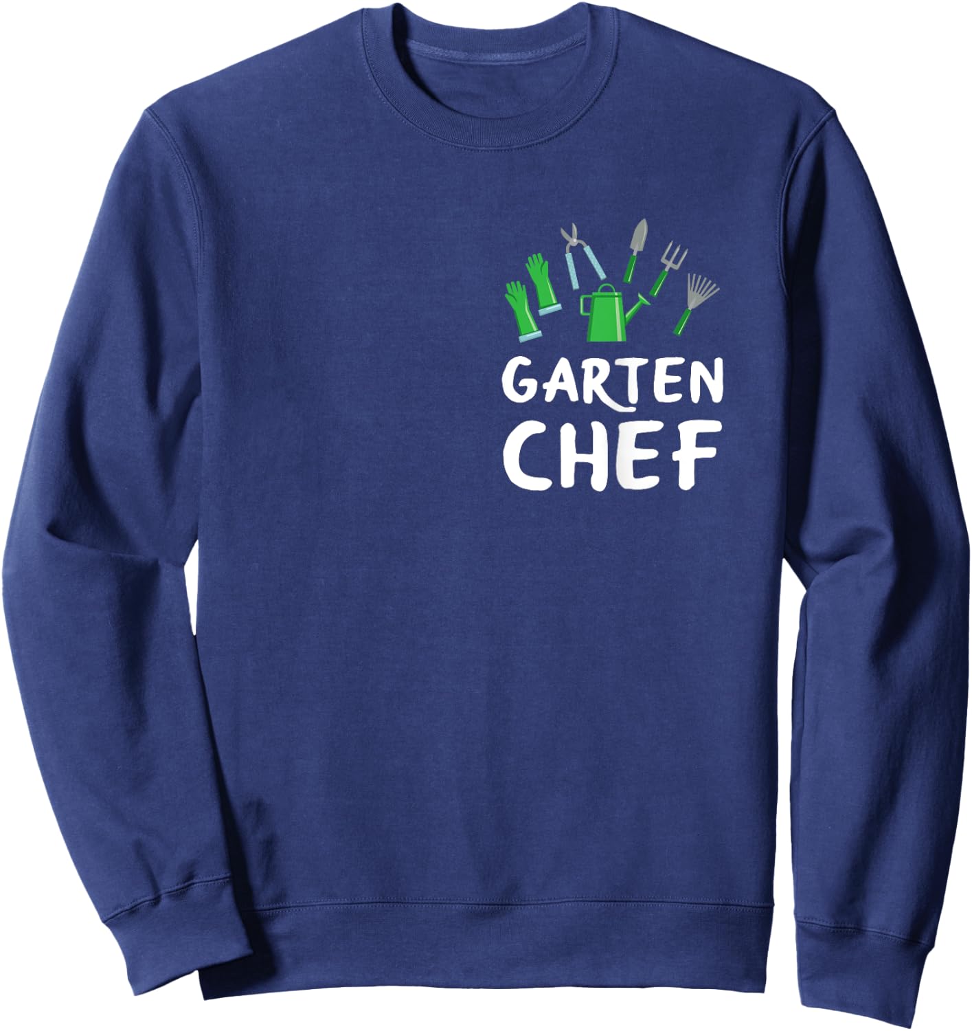 with German Text "Gartenarbeit" Sweatshirt - Sweatshirt | Navy