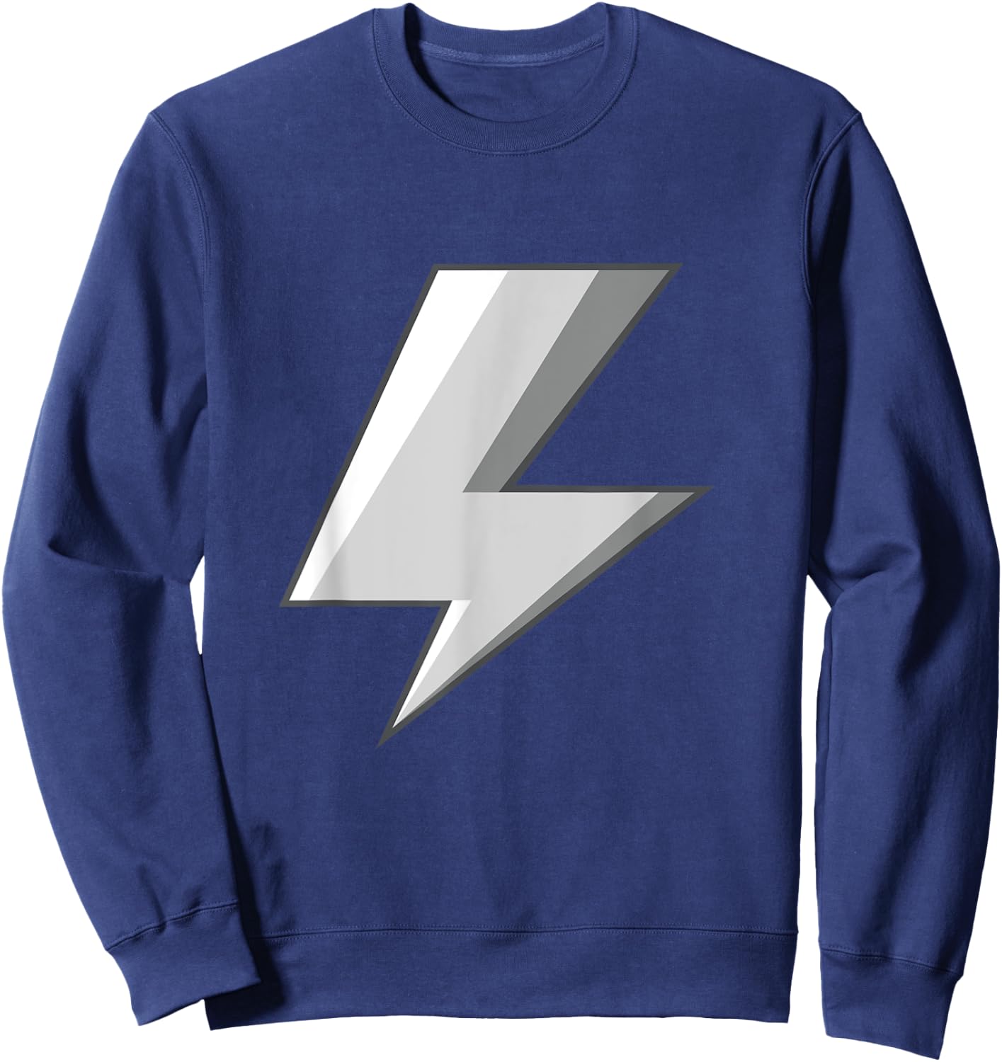 Lightning Bolt White Grey Easy Halloween Costume Sweatshirt - Sweatshirt | Navy