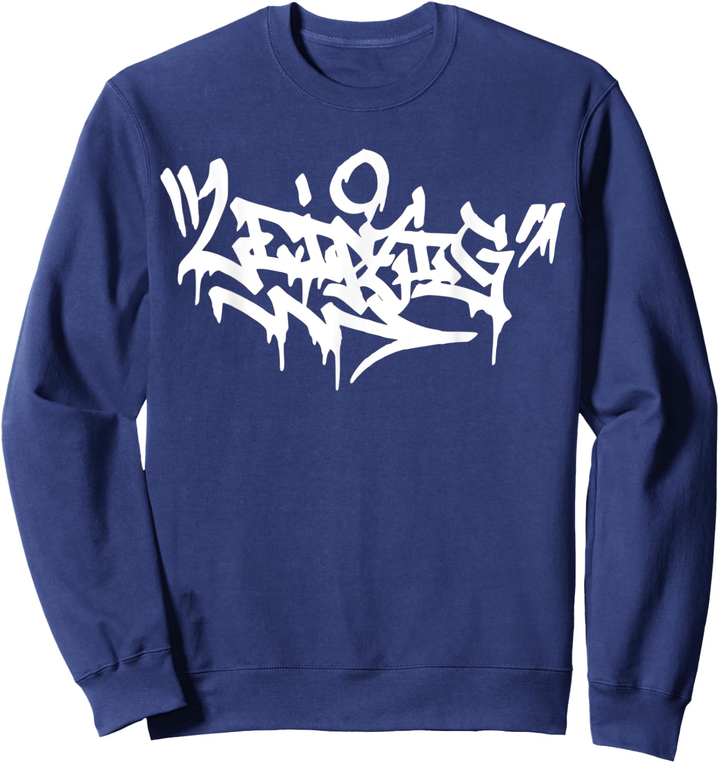 Leipzig City Graffiti Street Art Hand Style Hip Hop , black Sweatshirt - Sweatshirt | Navy