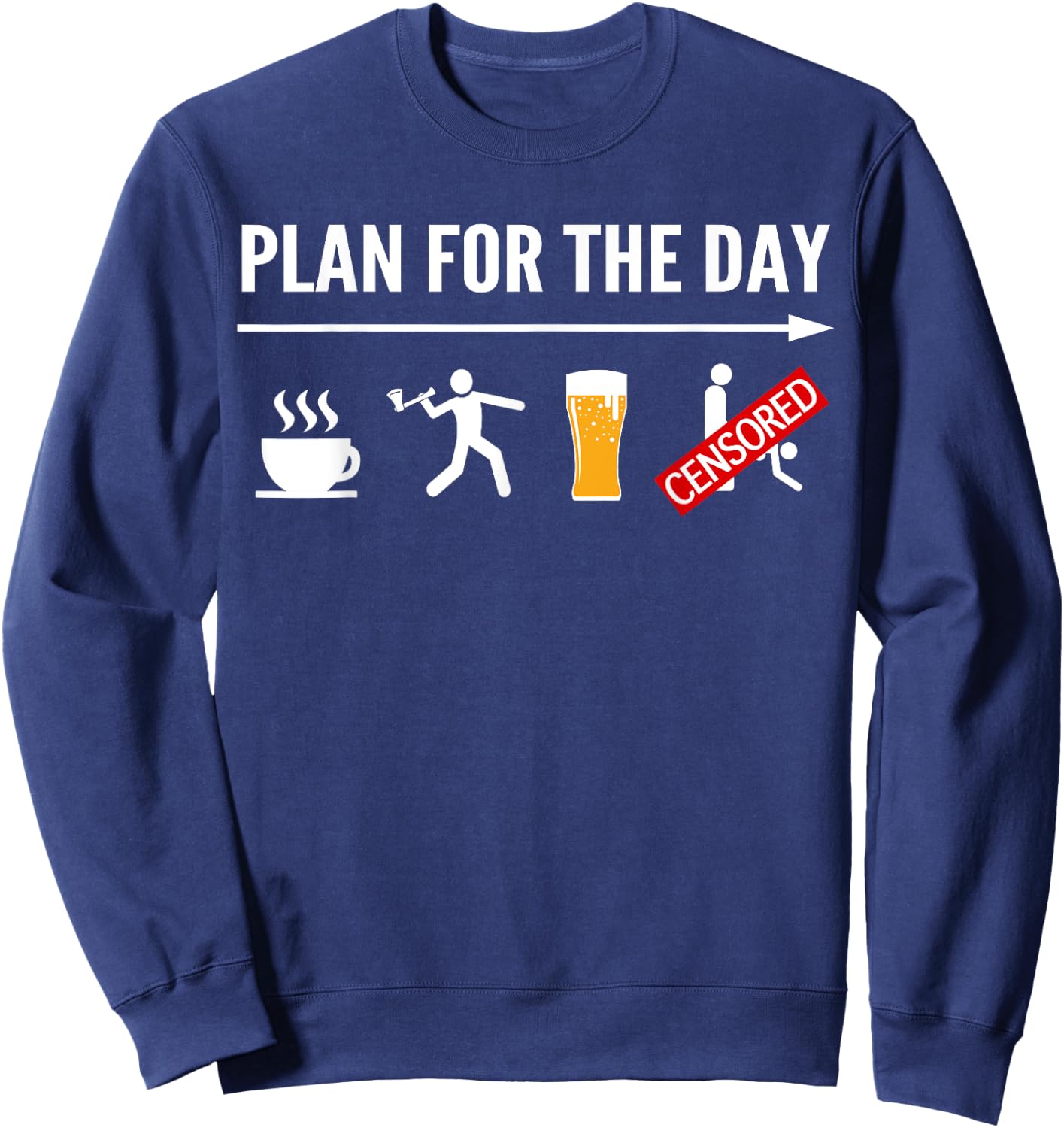 Funny Axe Throwing Shirts Men Women Hatchet Game Gift Sweatshirt - Sweatshirt | Navy