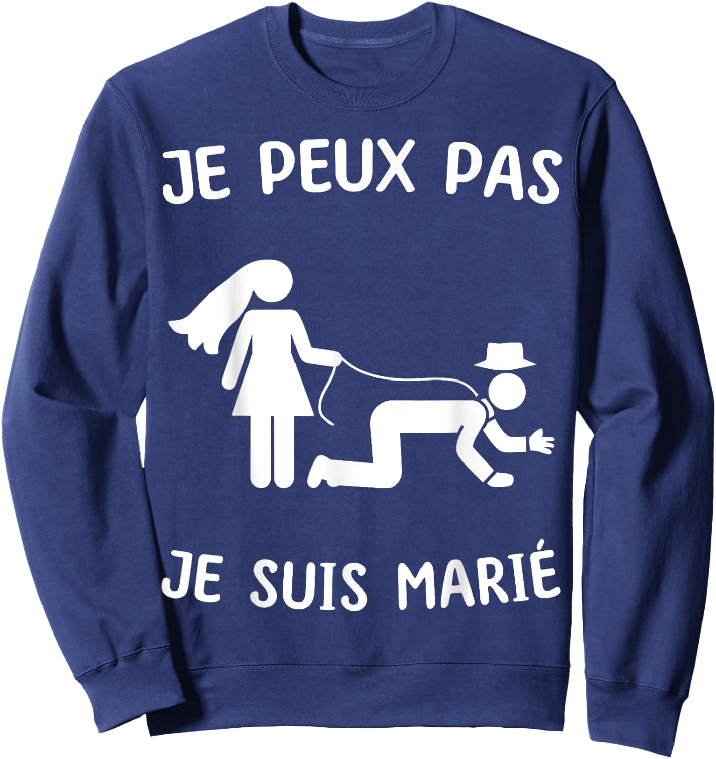 I can't I'm married , Black, S Sweatshirt - Sweatshirt | Navy