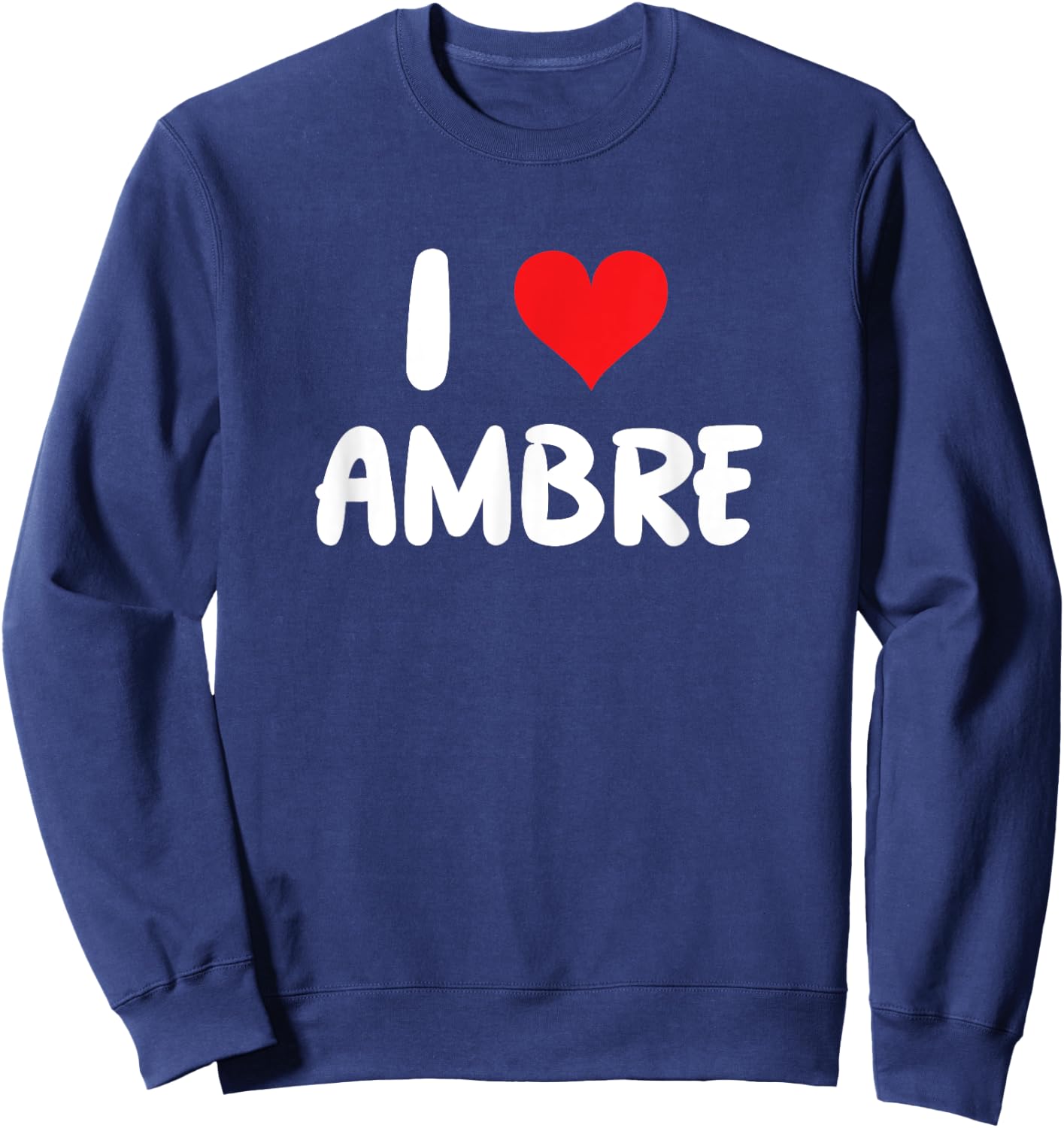 I Love Ambre - Cœur Sweatshirt - Sweatshirt | Navy