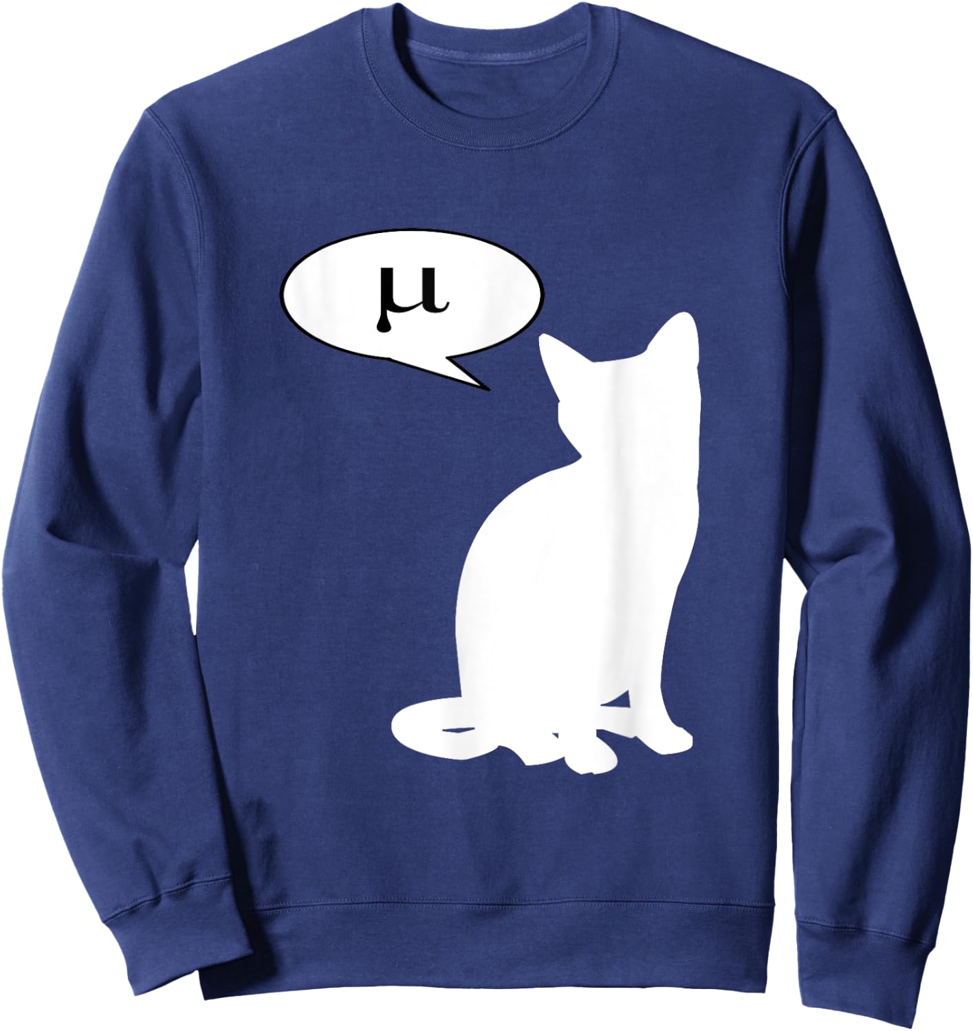 Mu Cat - Greek Letter Mew Meow Miu Sweatshirt - Sweatshirt | Navy